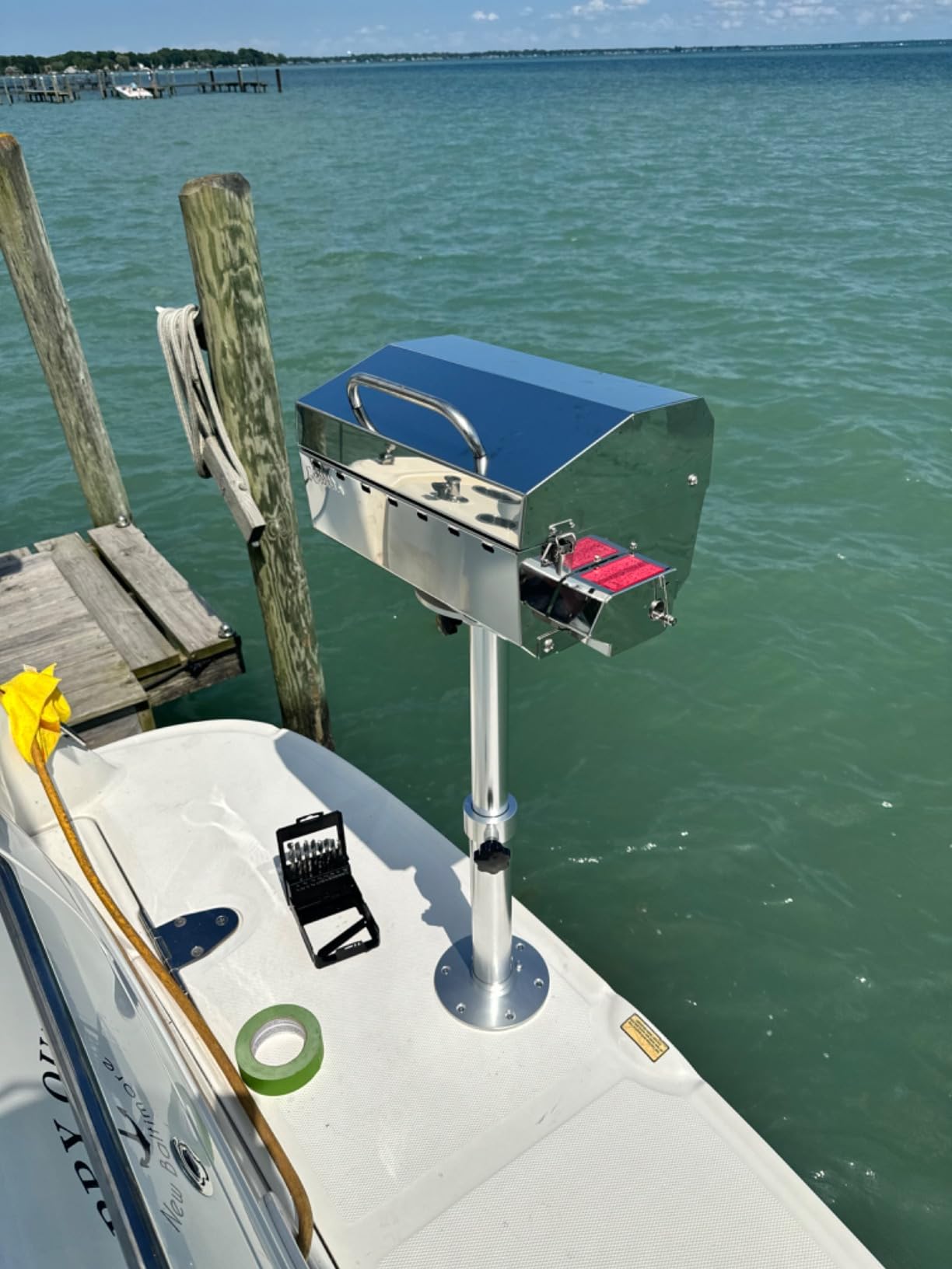 Camco Kuuma Premium Stainless Steel Mountable Gas Grill w/Regulator -Compact Portable Size Perfect for Boats, Tailgating and More - Stow N Go 125 (58140) customer photo 2