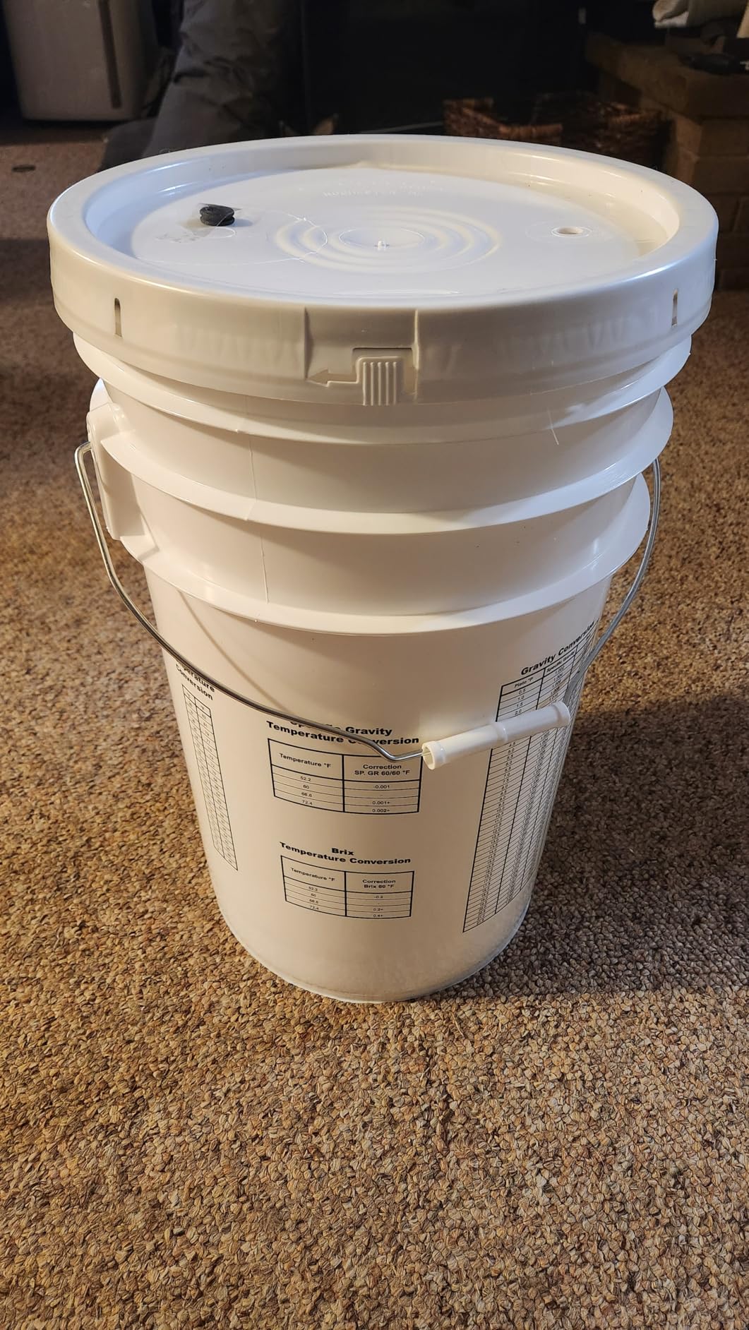 Fastrack 6.5 Gallon Fermenting Bucket with Lid | White | 100% Food Grade-BPA Free Fermenting Brew Bucket for your Beer, Wine or any other Fermented Beverage customer photo 2