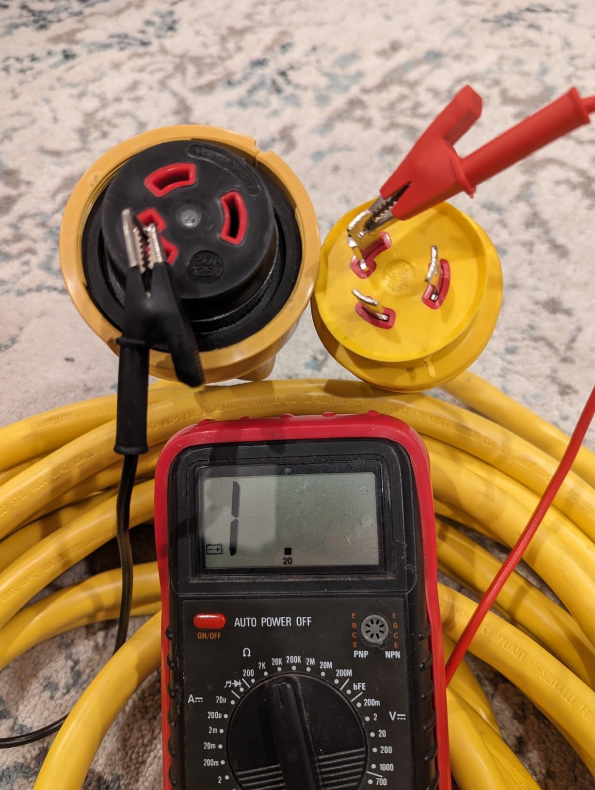 Marinco CS30-50 EEL Cordset, 30A 125V, 50', Yellow customer photo 2