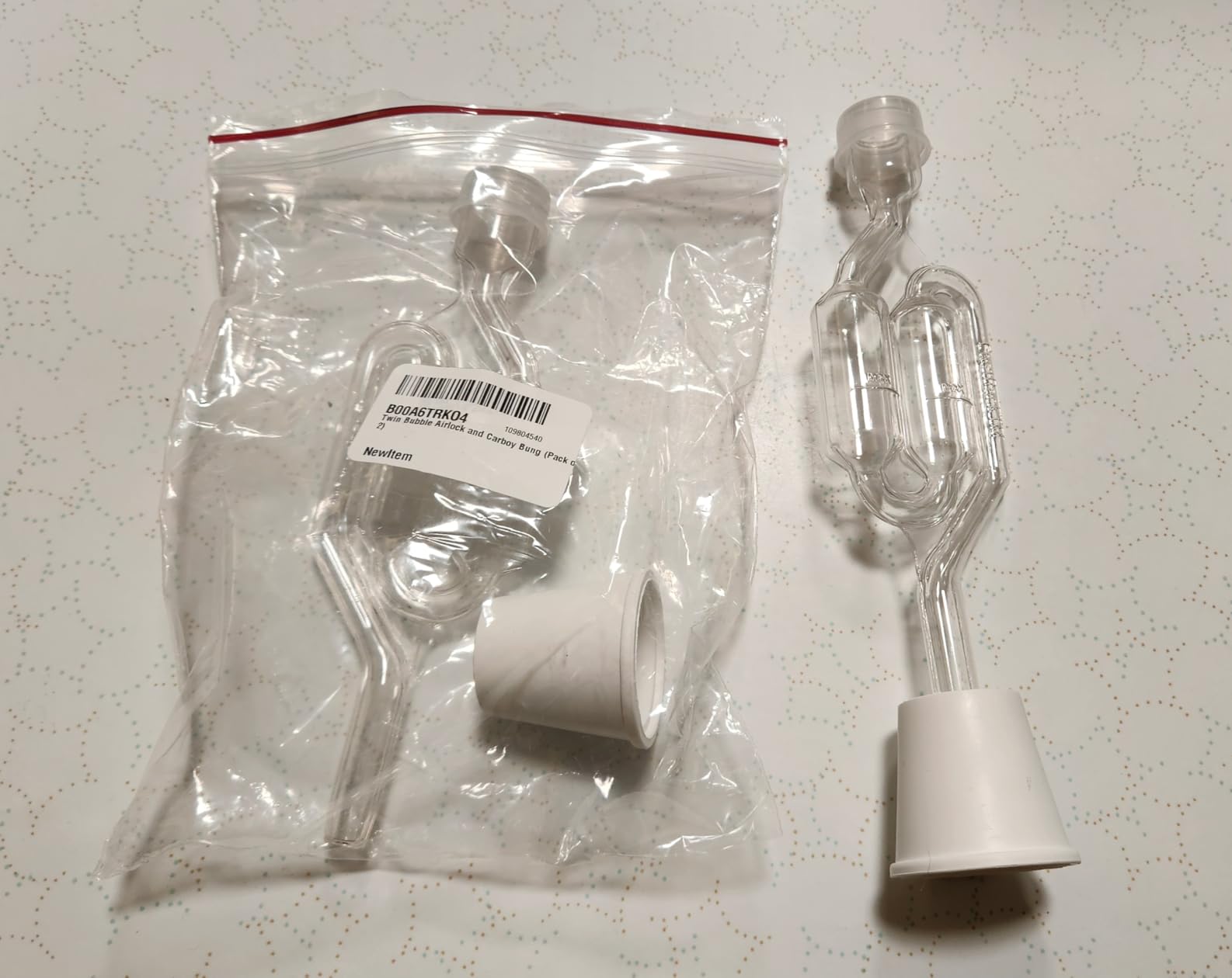 Fastrack Twin Bubble Airlock and Carboy Bung (2-Pack) | Fermentation Airlocks for Homebrewing Beer, Wine, Mead, and Kombucha customer photo 2