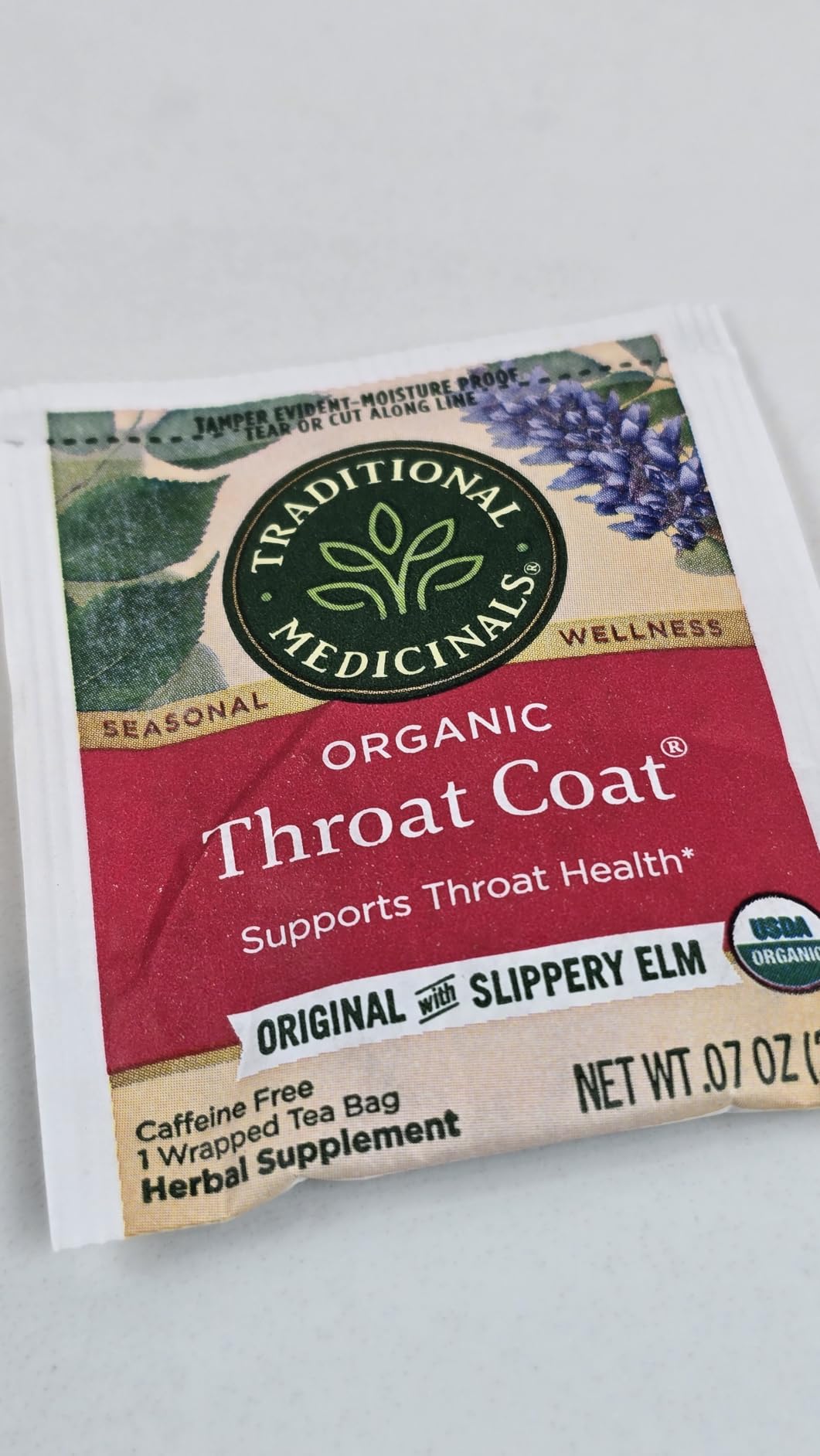 Traditional Medicinals Organic, Throat Coat Tea, Original with Slippery Elm - Supports Throat Health - 16 Tea Bags customer photo 1