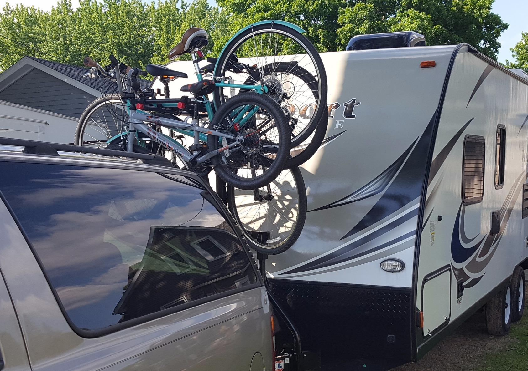 Stromberg Carlson CC-275 Trailer Tongue Cargo Bike Bunk - Adjustable Trailer Tongue Rack for RVs, Supports Up to 100 lbs, Fits RV Approved 2