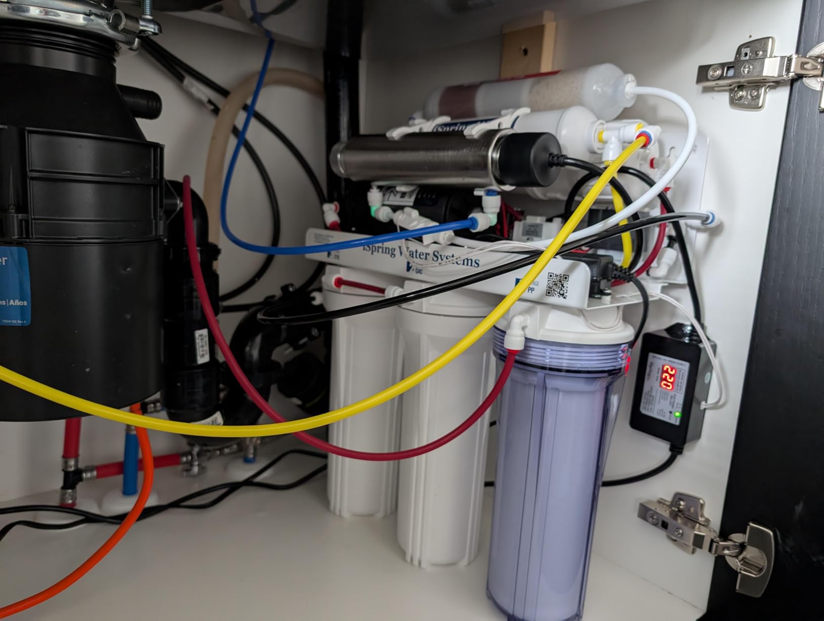 iSpring RCC1UP 6-Stage 100 GPD Under Sink Reverse Osmosis Drinking Water Filtration System with Booster Pump and UV Ultraviolet Filter, Patented Top-Mounted Faucet Design for Easy Installation customer photo 1