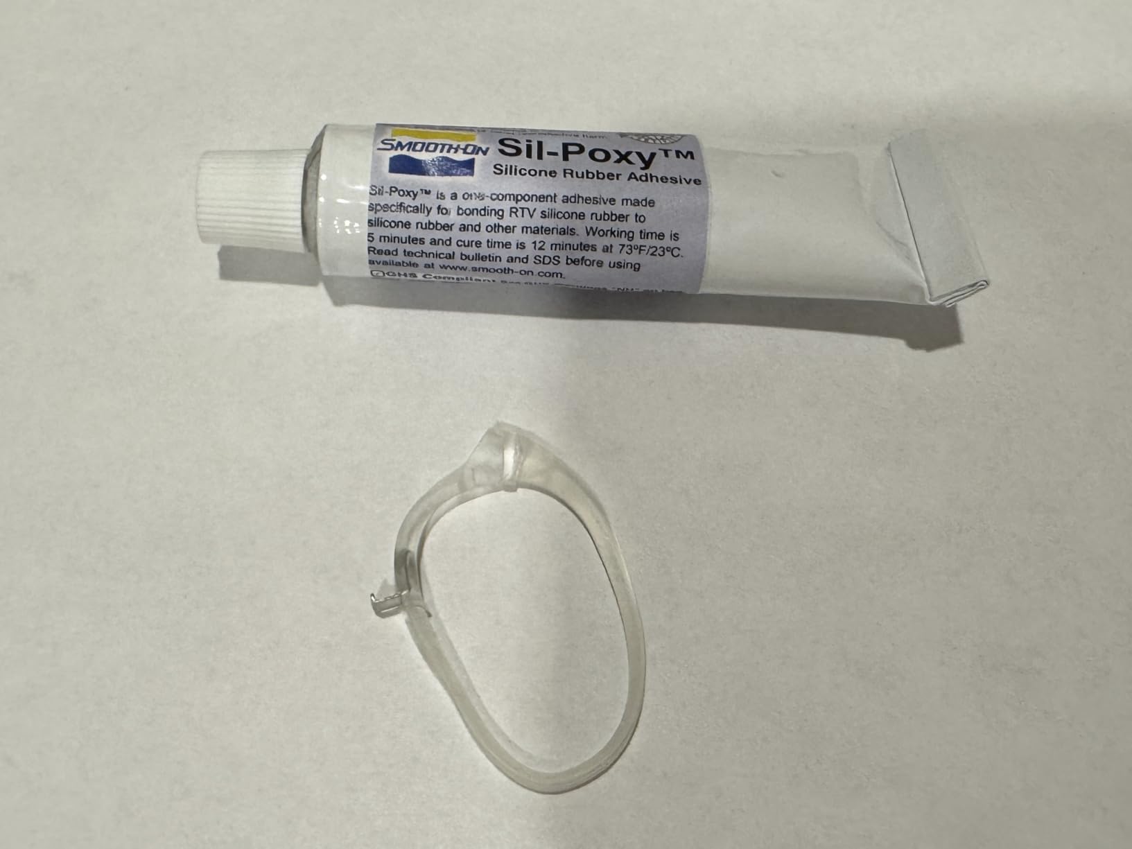 Smooth-On SIL-Poxy Rubber Silicone Adhesive - 0.5 oz Tube - Flexible RTV Silicone Glue for Silicone Repair & Bonding customer photo 1