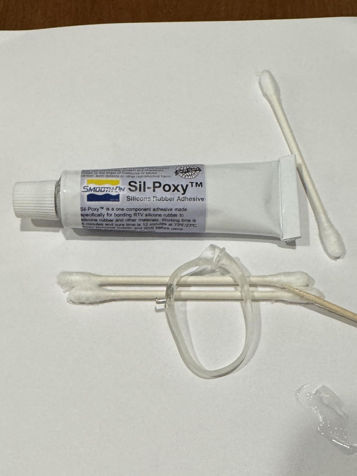Smooth-On SIL-Poxy Rubber Silicone Adhesive - 0.5 oz Tube - Flexible RTV Silicone Glue for Silicone Repair & Bonding customer photo 2