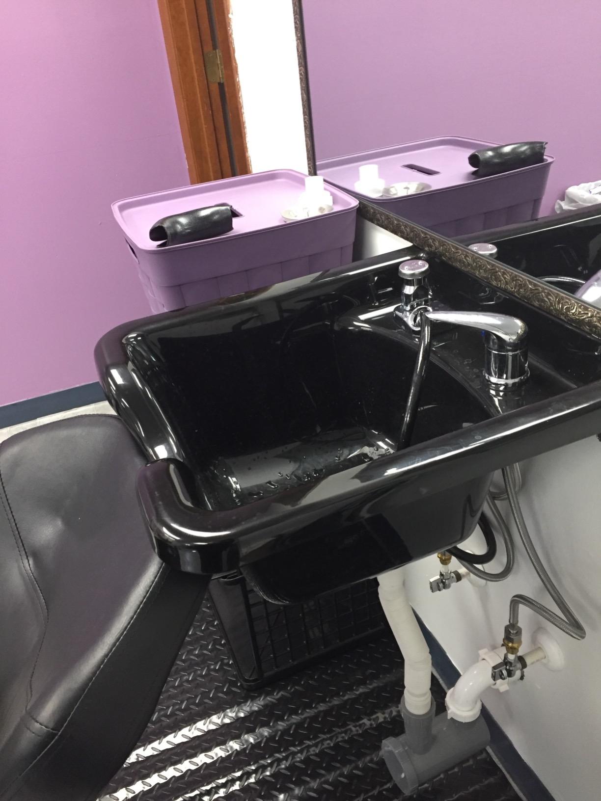BYOOTIQUE Shampoo Bowl Hair Sink with Gel Neck Rest Hair Trap CUPC Vacuum Breaker Barber Salon Spa Mounting Ability for Home Barbershop customer photo 1