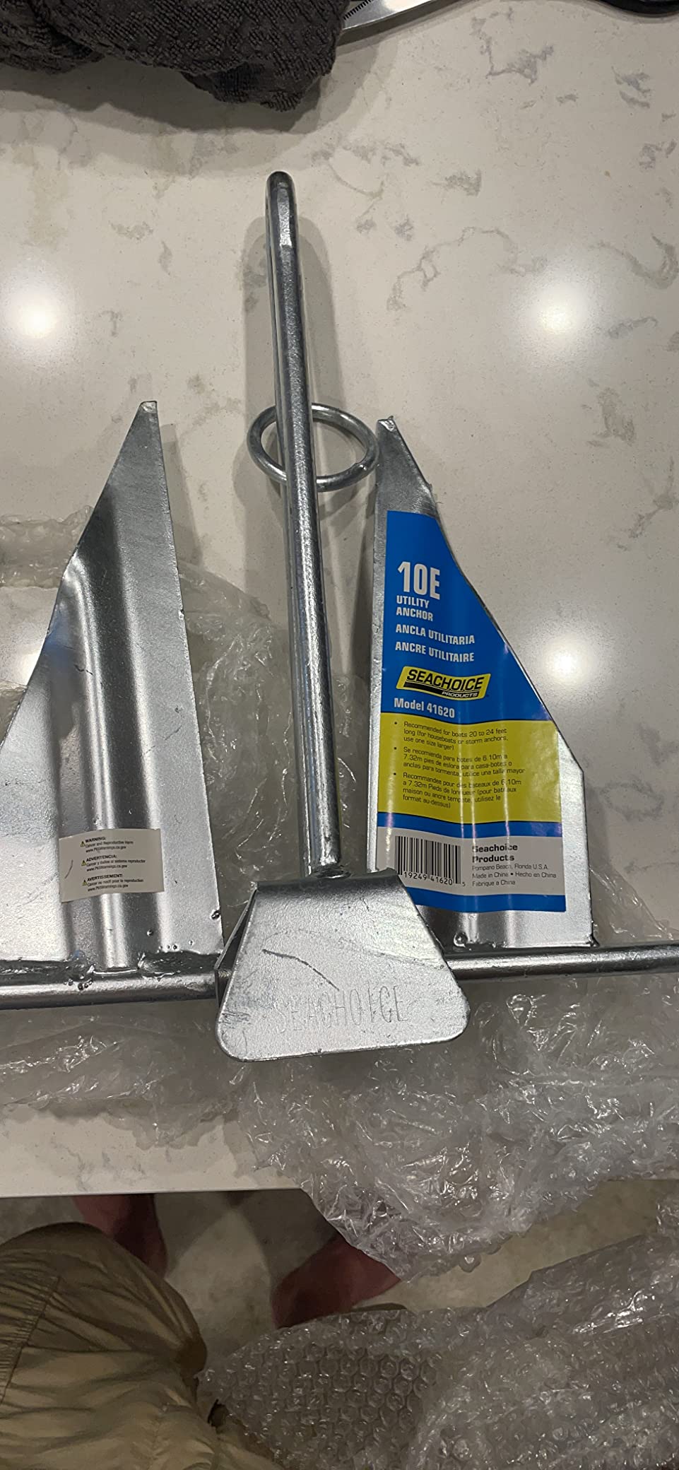 Seachoice Claw Anchor - Hot Dipped Galvanized Steel - For Use in Variety of Sea Beds - Multiple Sizes customer photo 2
