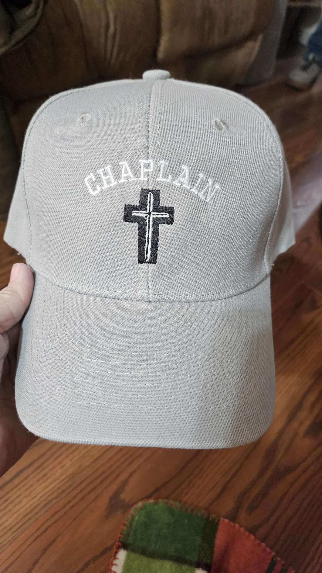 Baseball Cap Christain Chaplain Cross Embroidery Dad Hats for Men & Women 1 Size customer photo 2