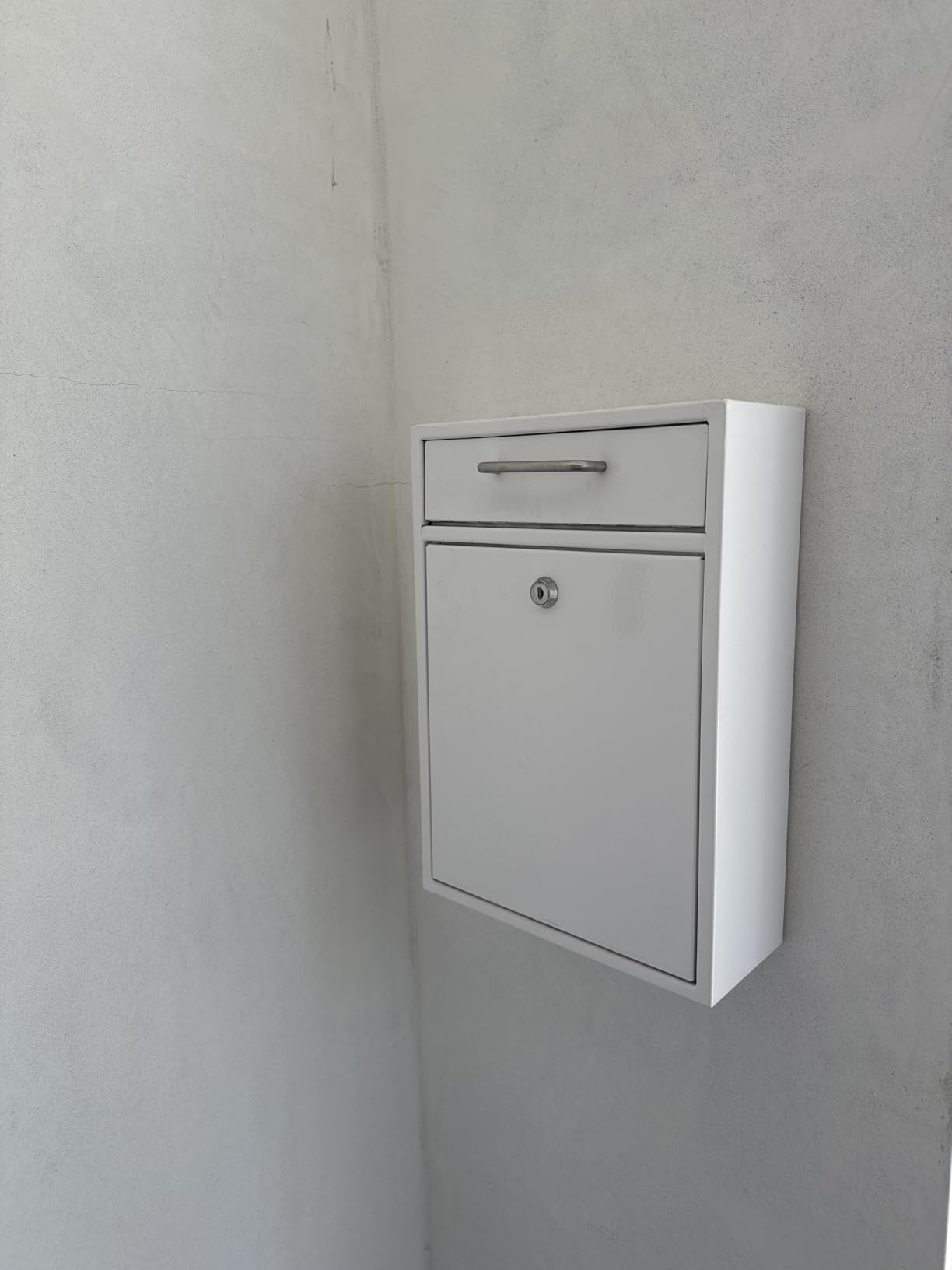 Mail Boss 7412 High Security Steel Locking Wall Mounted Mailbox-Office Comment Letter Deposit, Black Drop Box customer photo 1