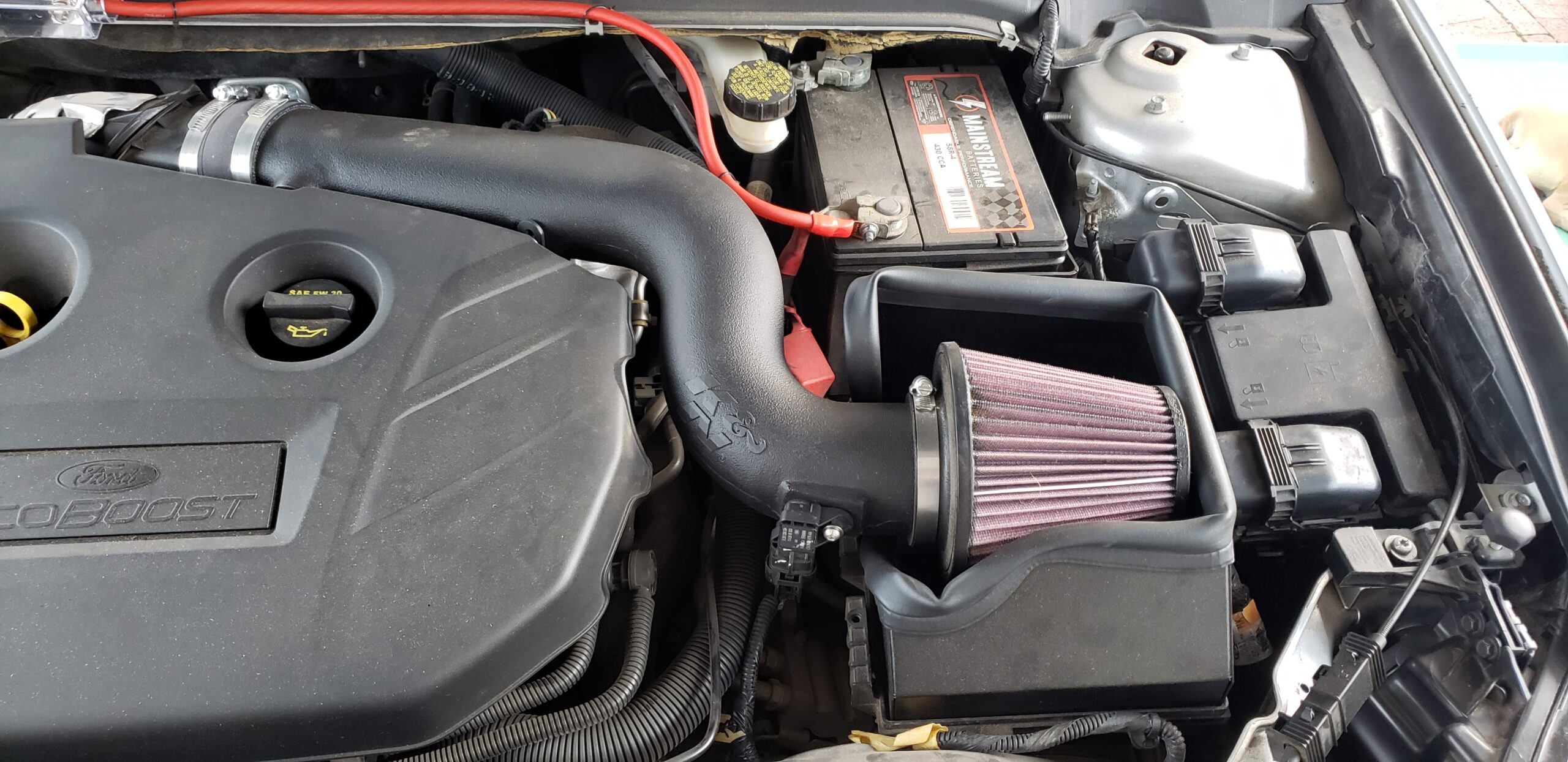 K&N Cold Air Intake System: High-Flow Air Filter, Increase Performance & Acceleration: Compatible with 2013-2017 FORD: Fusion, Mondeo V, 57-2585 customer photo 2