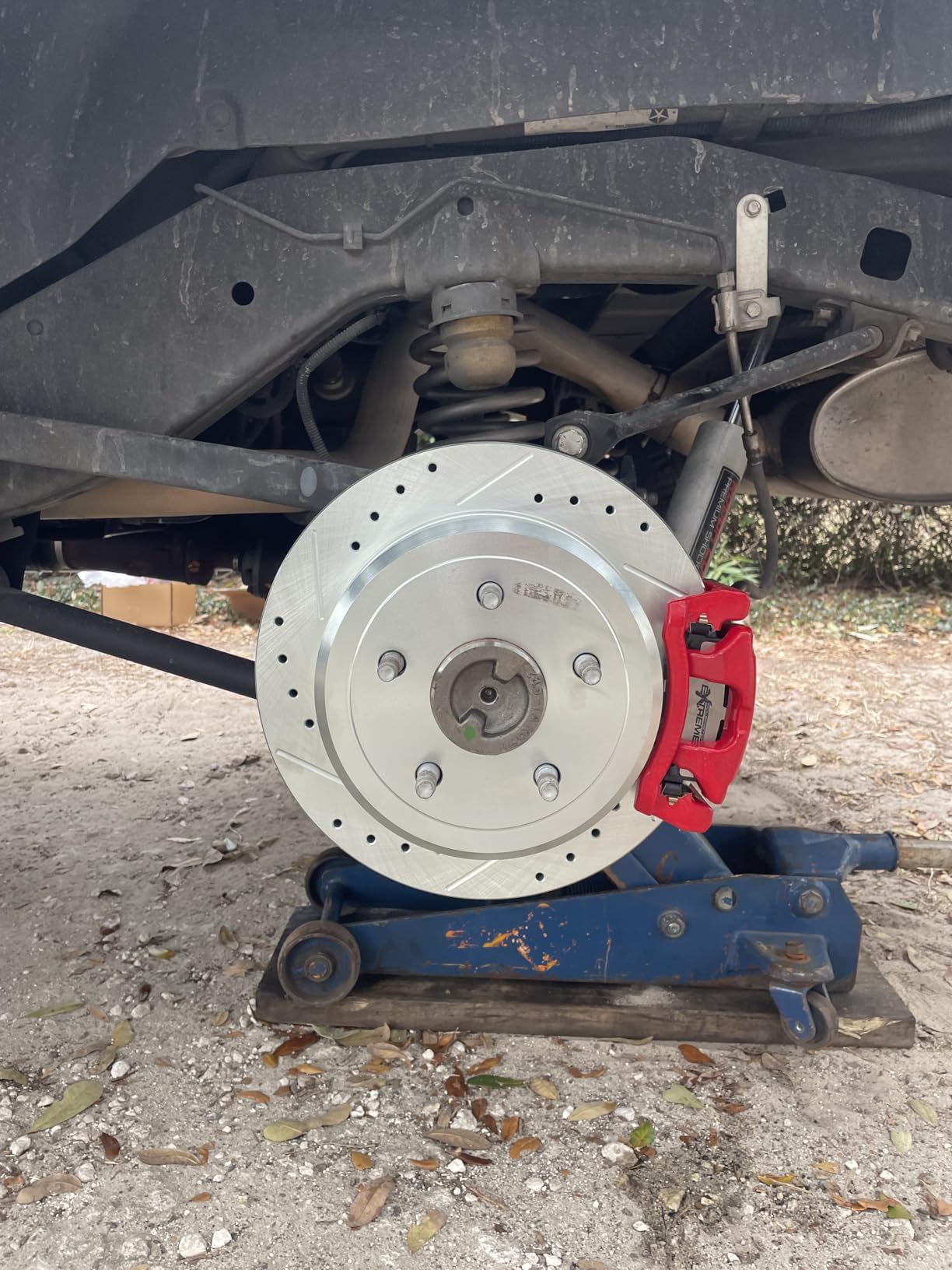 PowerStop Front and Rear Brake & Caliper Kit for Jeep Wrangler 2007-17 | Jeep Wrangler JK 2018 - Drilled & Slotted Disc Rotors + Z36 Brake Pads + Red-Powder Coated Calipers, KC2798-36 customer photo 2