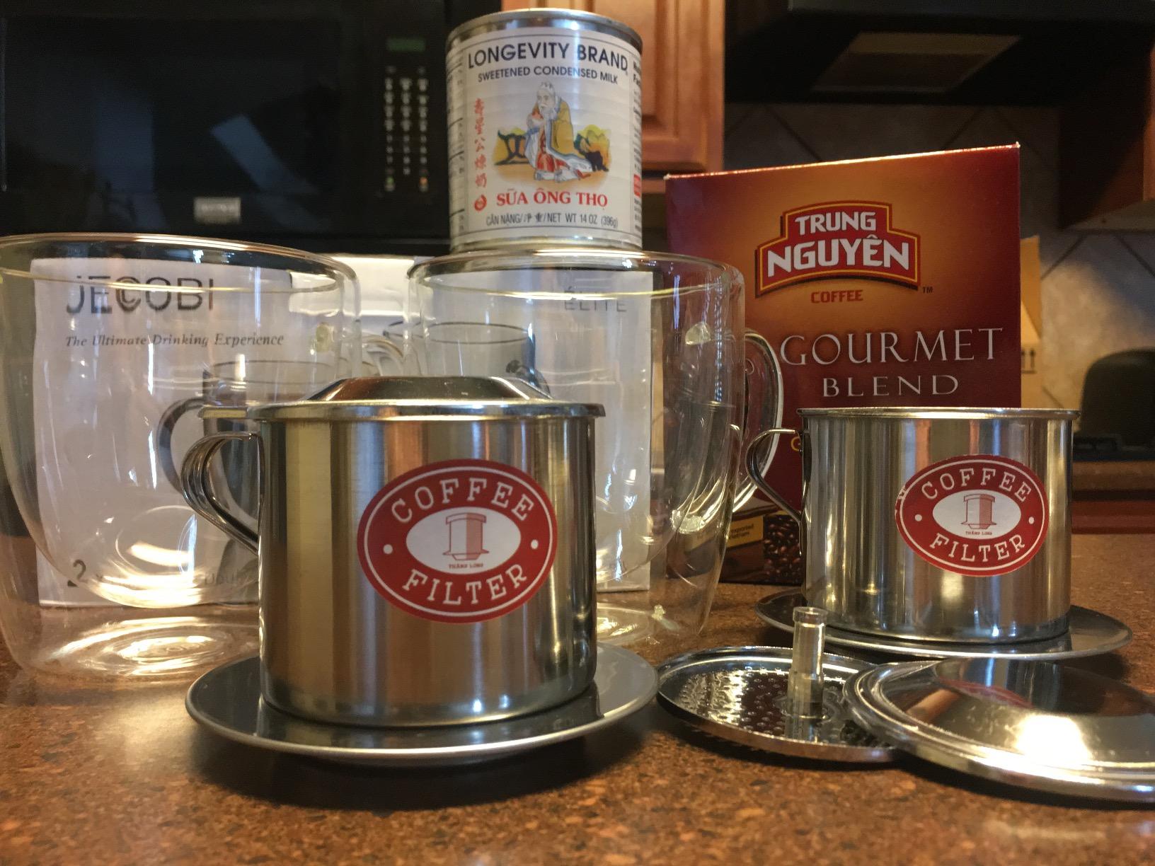 Vietnamese Coffee Filter Press. Screw Down Insert. Dripper Mechanism. Made in Vietnam. Sizes S-XL in 1 or 2 Pack (1, Medium (8 oz)) customer photo 2