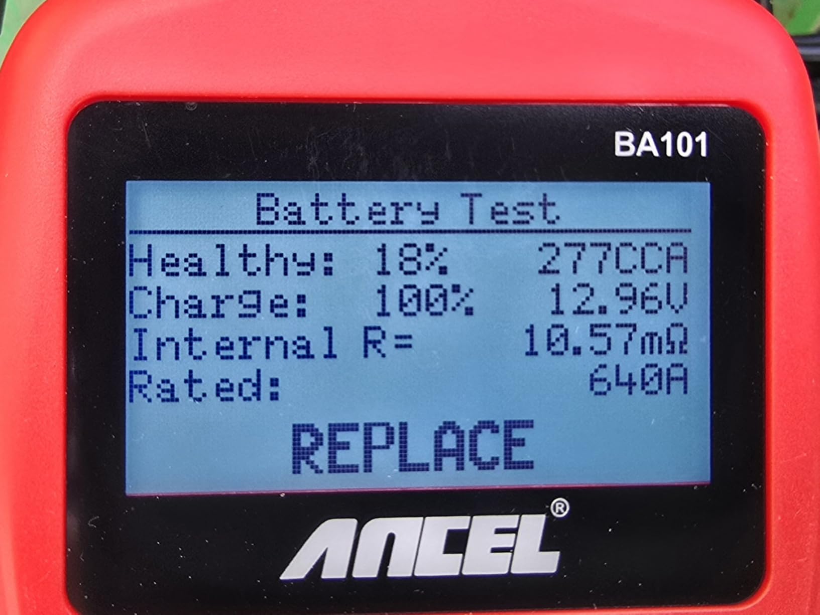 ANCEL BA101 Car Battery Tester, 12V Digital Automotive Alternator Meter Diagnostic Tool, 100-2000 CCA Load Capacity customer photo 2