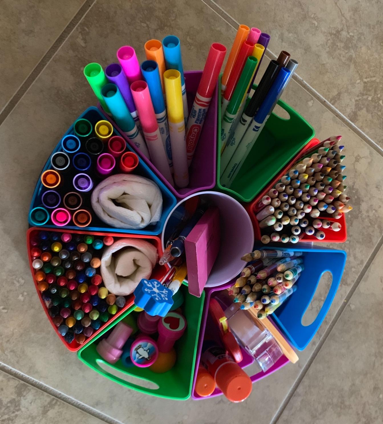 Learning Resources Create a Space Storage Center - Toy Desk Organizer, Classroom Workspace Must Haves, Homeschool Organization, Arts & Crafts , Caddy, Office & Teacher Supplies customer photo 2