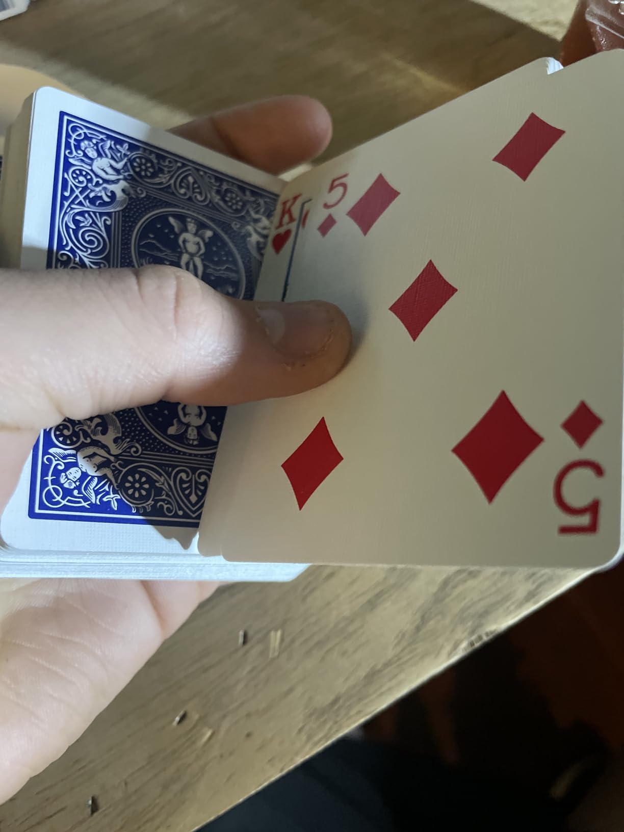 Magic Makers Bicycle Stripper Deck with 10 Bonus Tricks (Blue) - Tapered Magic Trick Deck customer photo 1