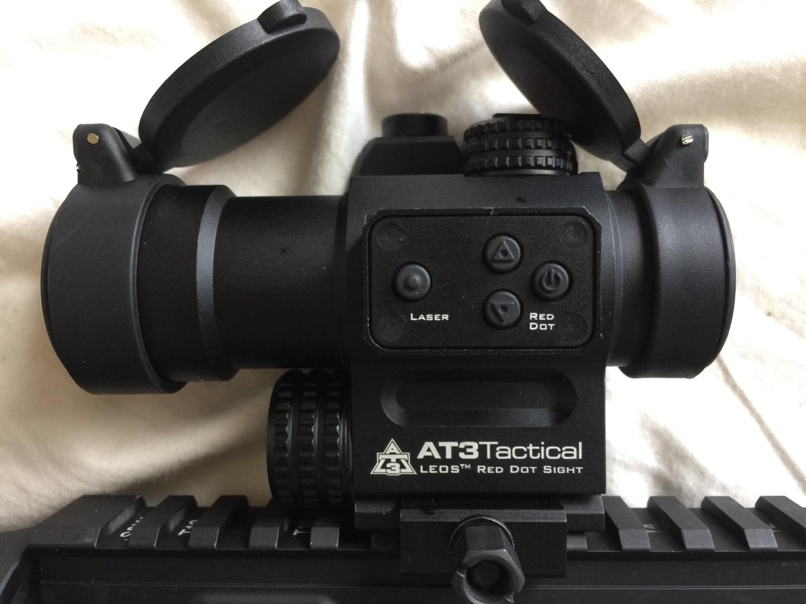AT3 LEOS Red Dot Sight with Integrated Laser & Riser - 2 MOA Red Dot Scope with Flip Up Lens Caps customer photo 2