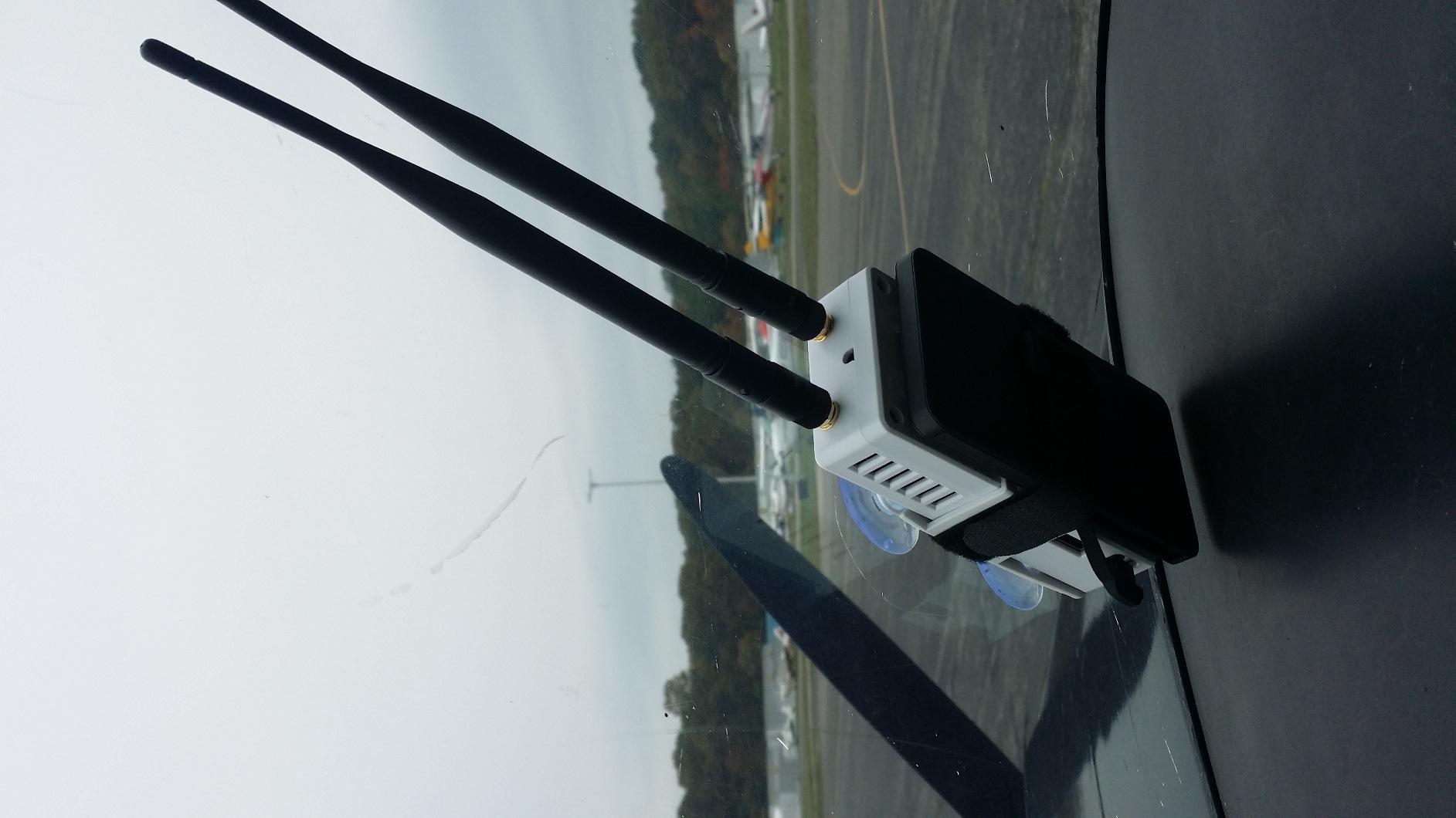 Stratux ADS-B Dual Band Receiver Aviation Weather and Traffic - Internal WAAS GPS, AHRS, Battery Pack, Suction Mount, Antennas, SDR customer photo 2