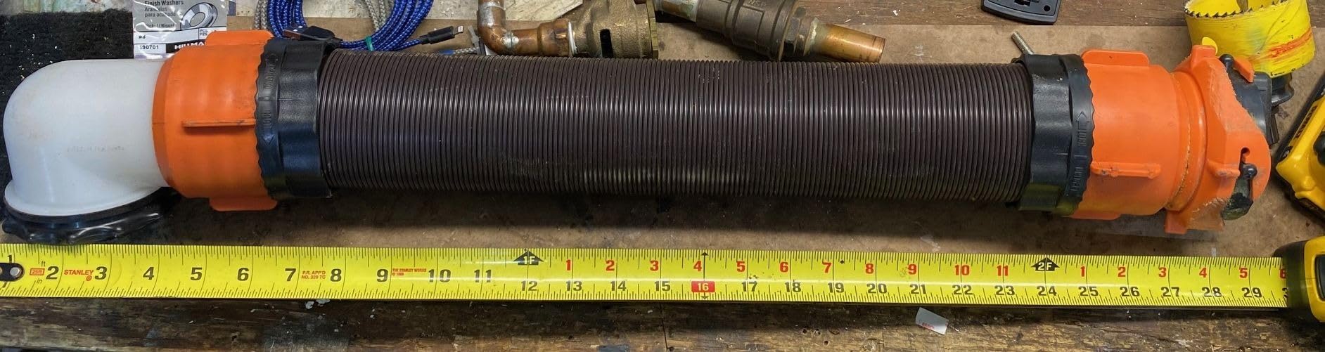 Camco RhinoFLEX 10' Camper/RV Sewer Hose Extension - Features Collapsible Design for RV Storage - Includes Pre-Attached Lug & Bayonet Fitting -Heavy Duty Polyolefin & Reinforced w/Steel Wire (39774) customer photo 1