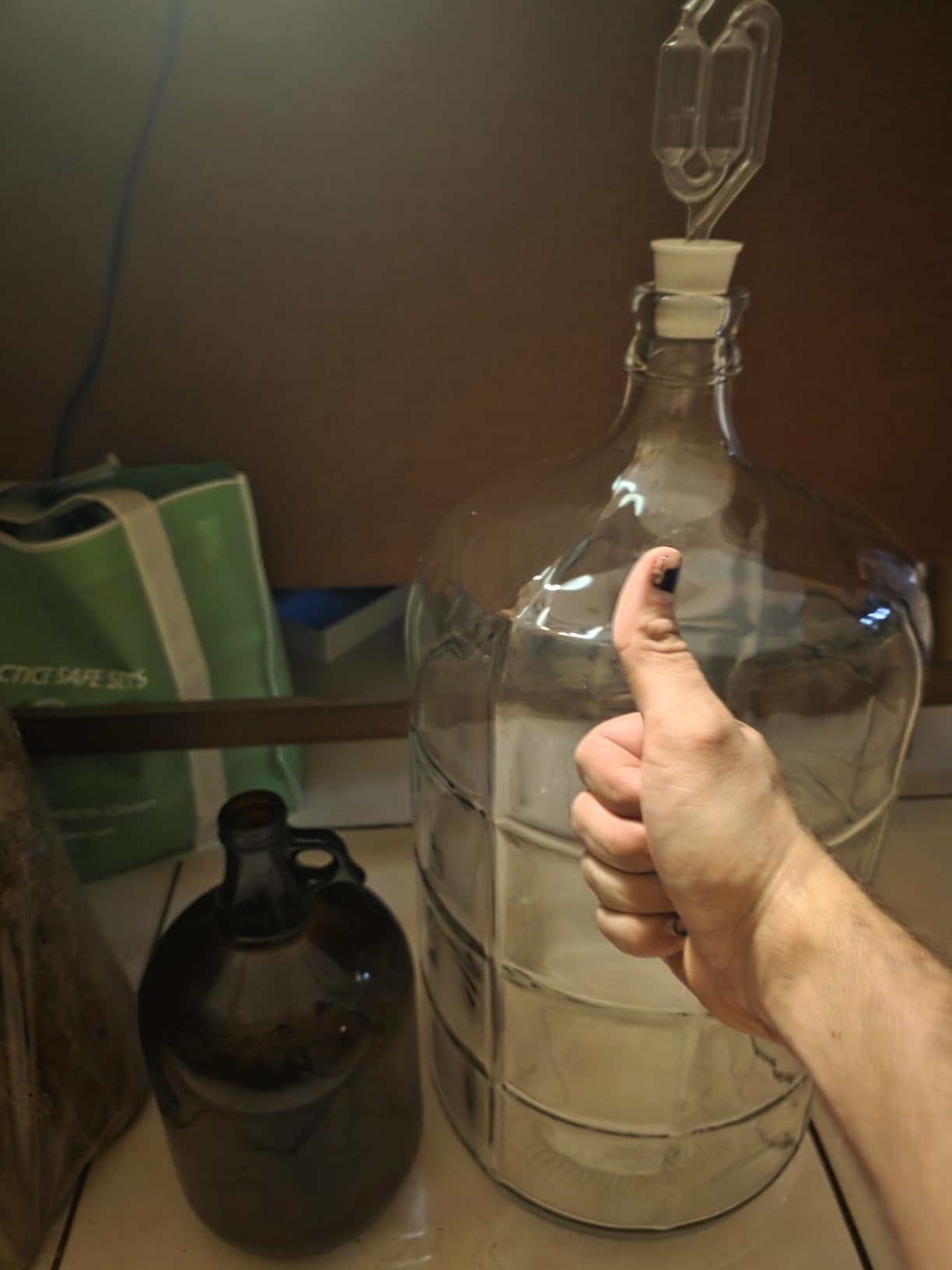 FastRack 6 Gallon Glass Carboy | Clear Fermenter for Wine & Beer | Italian Glass Carboy for Home Brewing, Fermentation Jar & Storage | Durable Wine Carboy & Fermenting Jug | #7 Stopper NOT Included customer photo 1