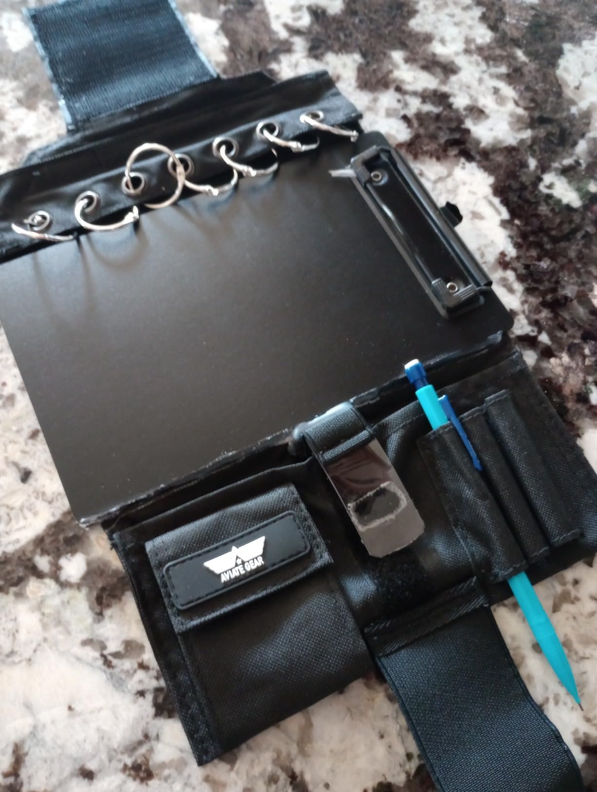 Performore Pilot Kneeboard - Includes Clipboard, Knee Strap & 7 Rings - Organize Approach Plates, Checklists & More - Secure & Convenient Aviation Knee Board for Professionals & Enthusiasts customer photo 2