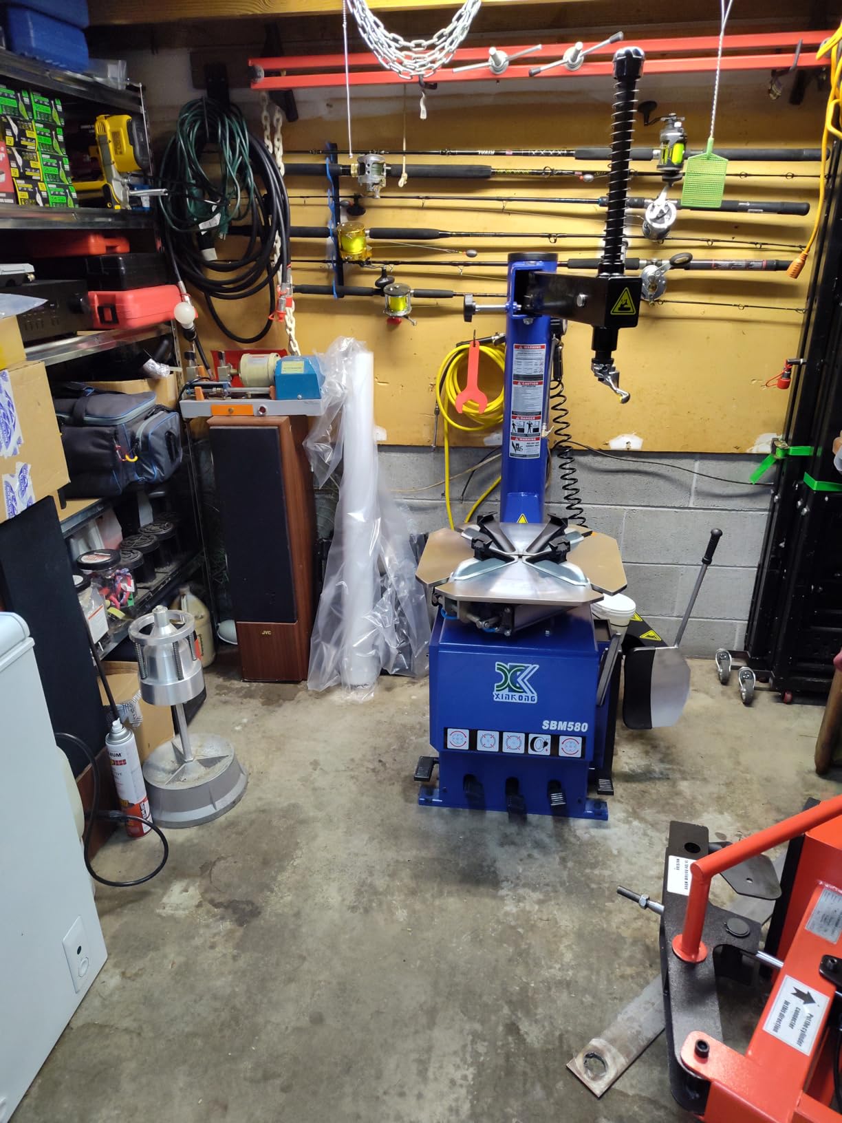 XK Single 2.0 Horsepower Tire Changer Wheel Changers Machine 580 with New Double Foot Pedal 110V with 12 Month Parts Replacement customer photo 2