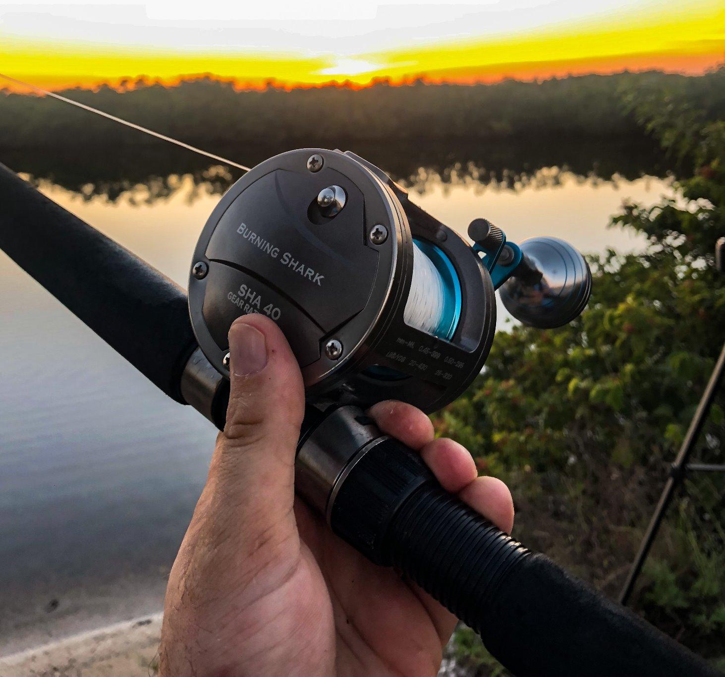 Burning Shark Trolling Reel Saltwater Level Wind Reels - Drag Reels Boat Fishing Ocean Fishing for Sea Bass Grouper Salmon customer photo 2