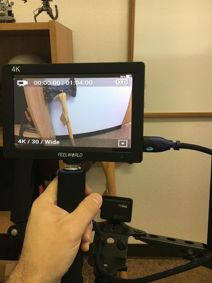 FEELWORLD FW703 7 Inch 450nit IPS 3G SDI 4K HDMI DSLR Monitor Full HD 1920x1200 On Camera Field Monitor with Histogram for Stabilizer Cameras Rig customer photo 2