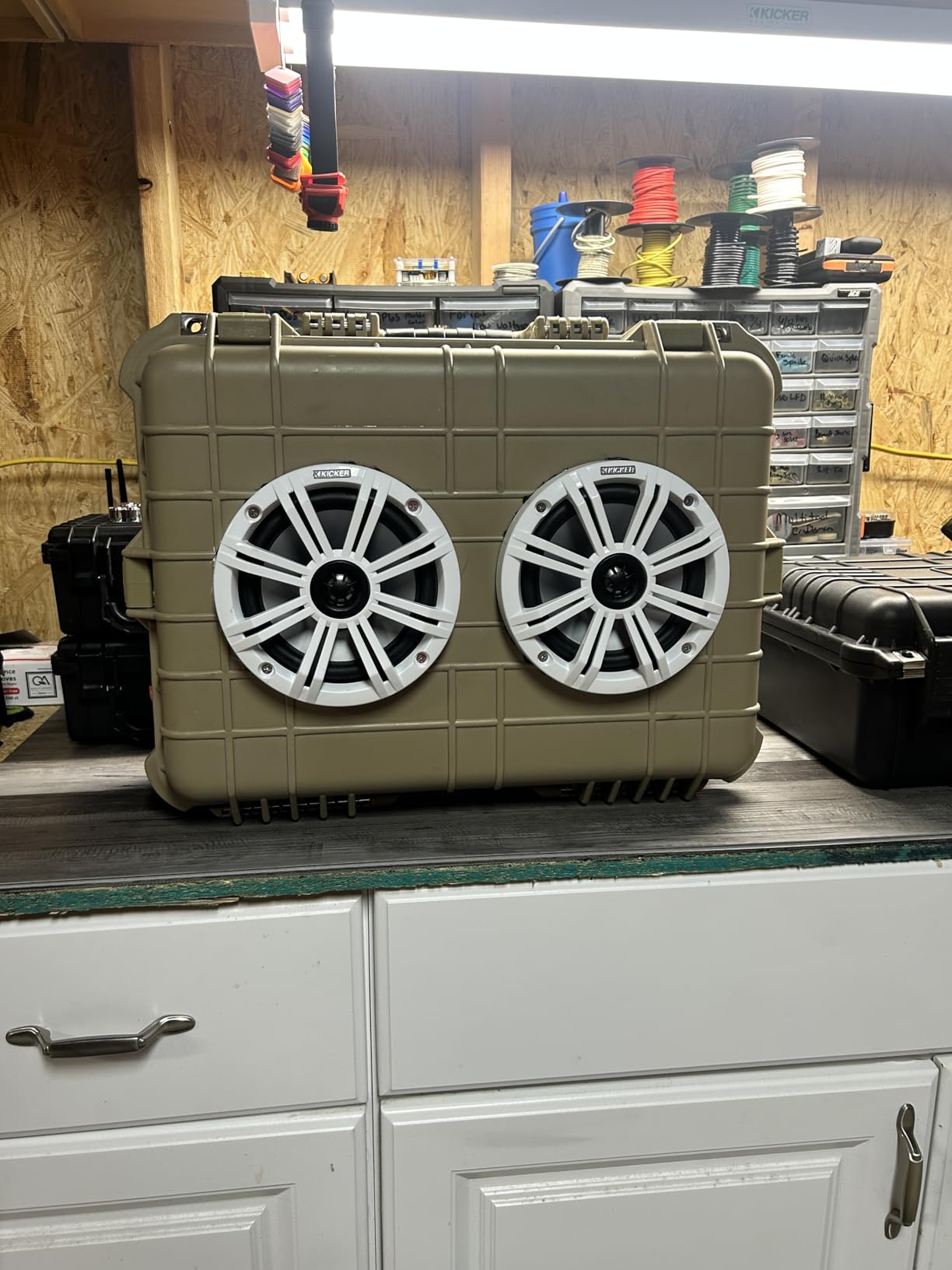 KICKER KM65 6.5-Inch Marine Coaxial Speakers with 3/4-Inch Tweeters, Charcoal and White Grilles customer photo 2