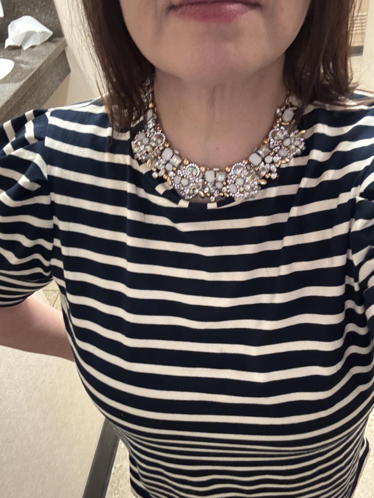 Bib Statement Necklace Colorful Glass Crystal Collar Choker Necklace for Women Fashion Accessories customer photo 1