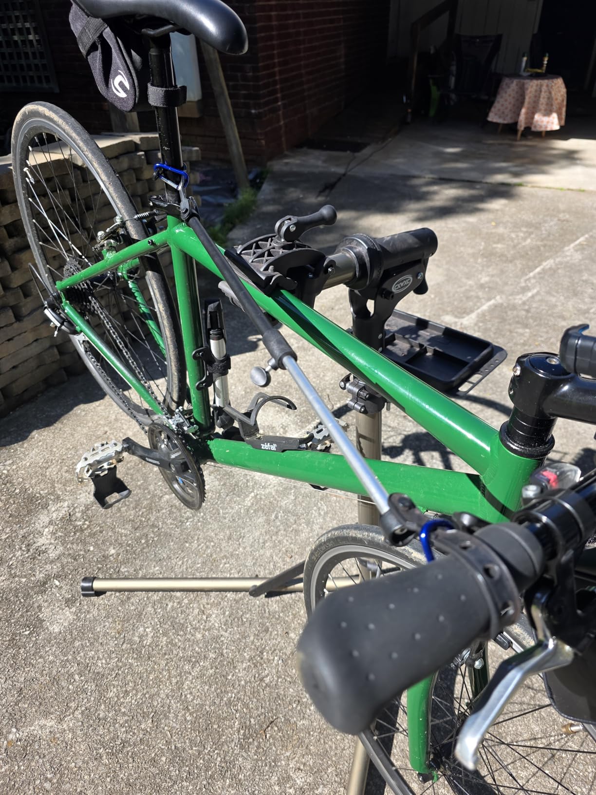 CXWXC Bike Workstand with Adjustable, Bicycle Repair Stand for Maintenance Folding and Lightweight (Champagne-3) customer photo 1