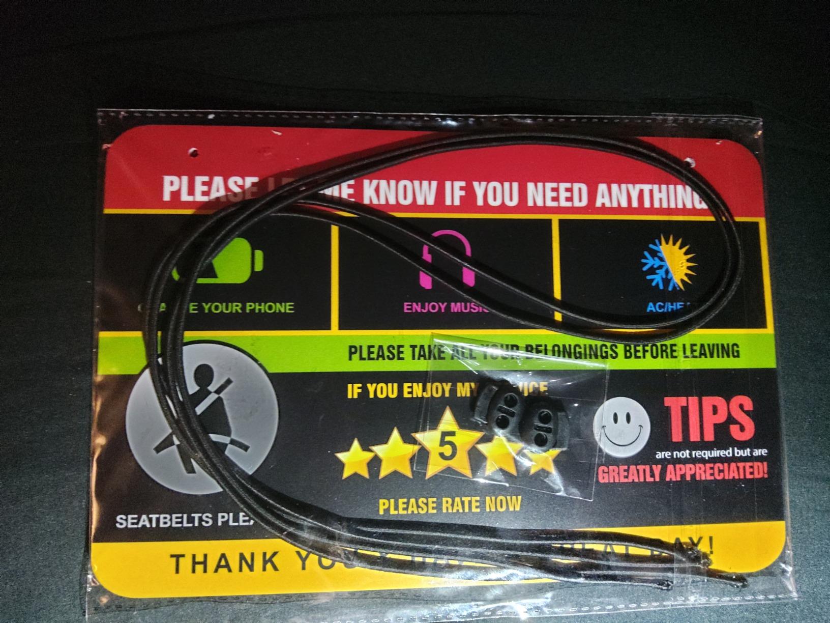 Rideshare Rating Tips Accessories Driver Signs Display Card (Pack of 2) - All You Need for Your Business customer photo 2