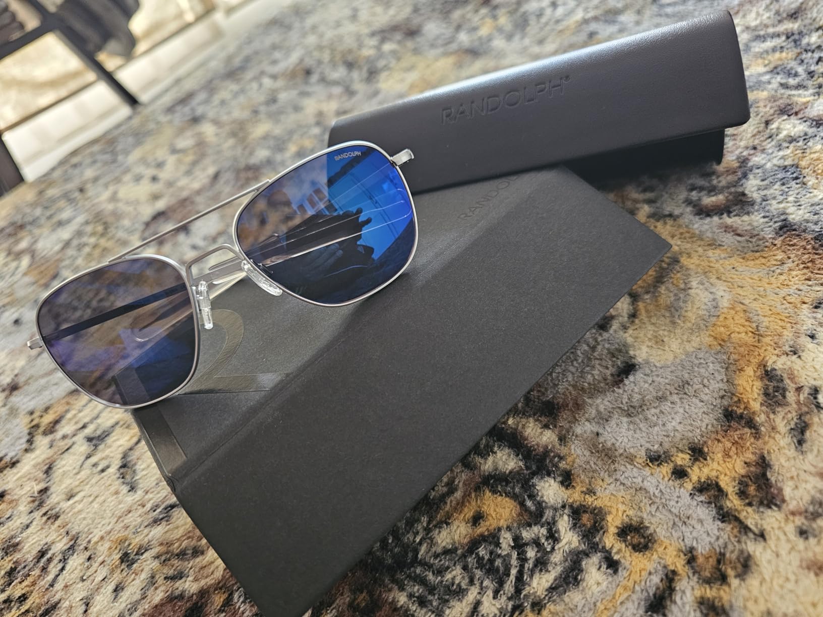 Randolph Eyewear Aviator Sunglasses for Men & Women - Non-Polarized & Polarized Lenses, Matte Chrome UV Protection Sunglasses customer photo 2