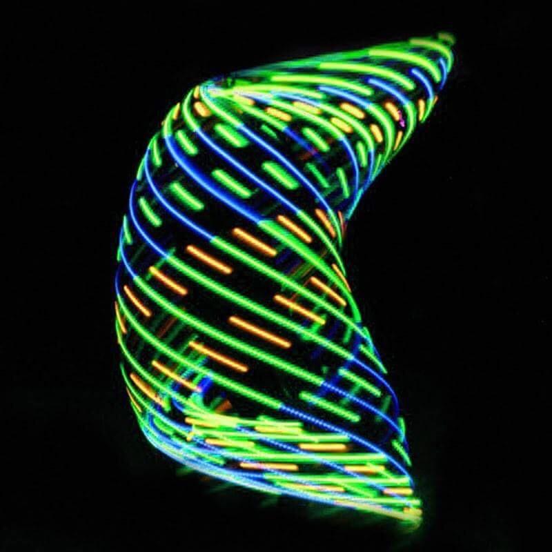 UltraPoi UltraHoop Shuffle LED Hoop - Smart Auto Color Changing LEDs w/ 100+ Light Patterns - Rechargeable, Collapsible customer photo 2