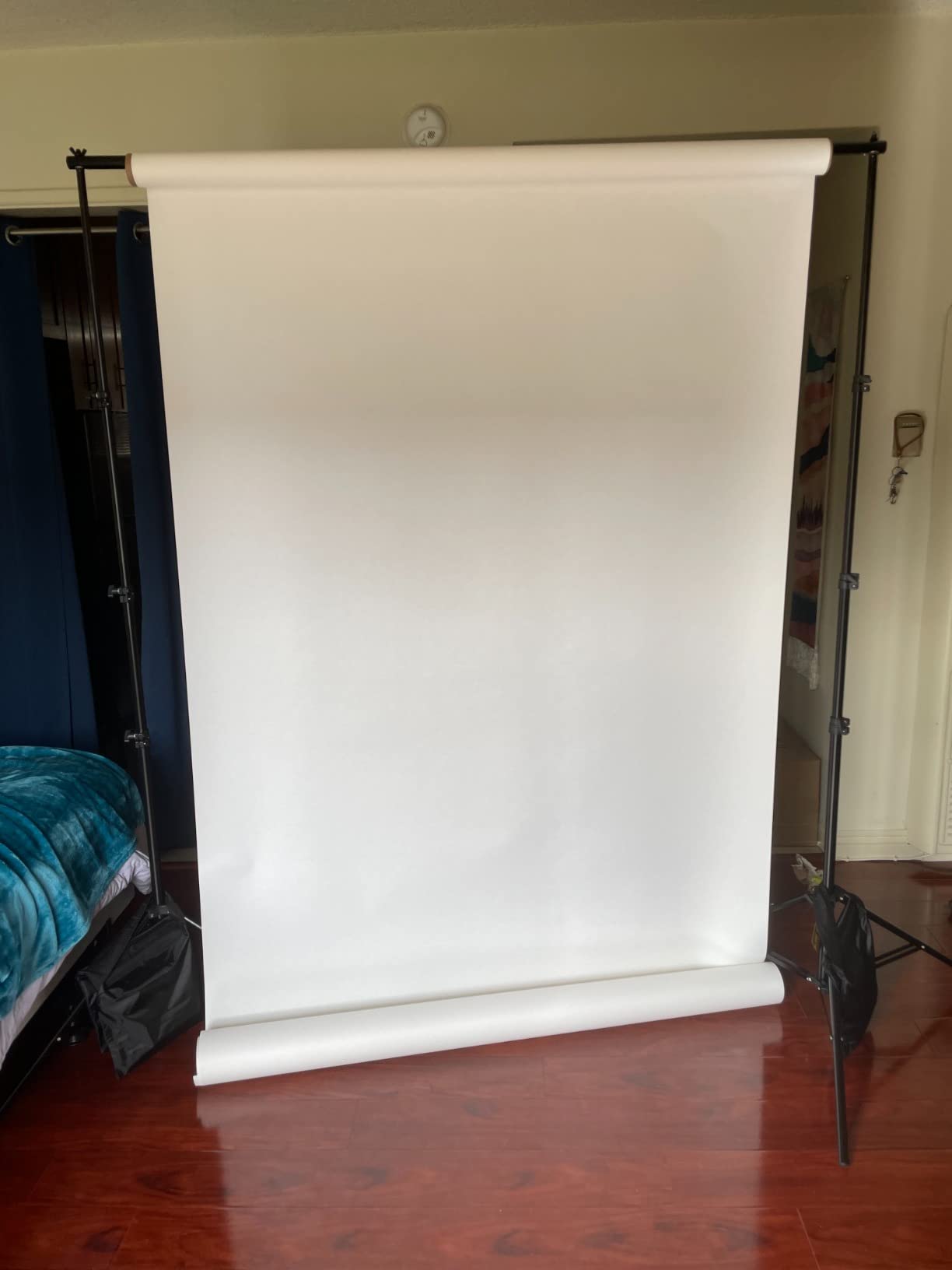 Huamei Seamless Photography Background Paper, Beige Photo Backdrop Paper Roll for Photoshoot, Video and Streaming 53-Inches Wide x 16-Feet, (4.4x16 Feet, #33 Ivorine) customer photo 2