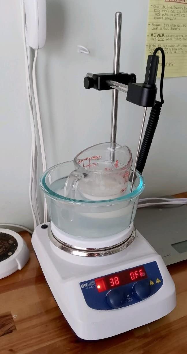 ONiLAB 5 inch LED Digital Hotplate Magnetic Stirrer Hot Plate with Ceramic Coated Lab Hotplate, 280C Stir Plate, Magnetic Mixer 3000mL Stirring Capacity, 200-1500rpm, Stirring Bar Included customer photo 1