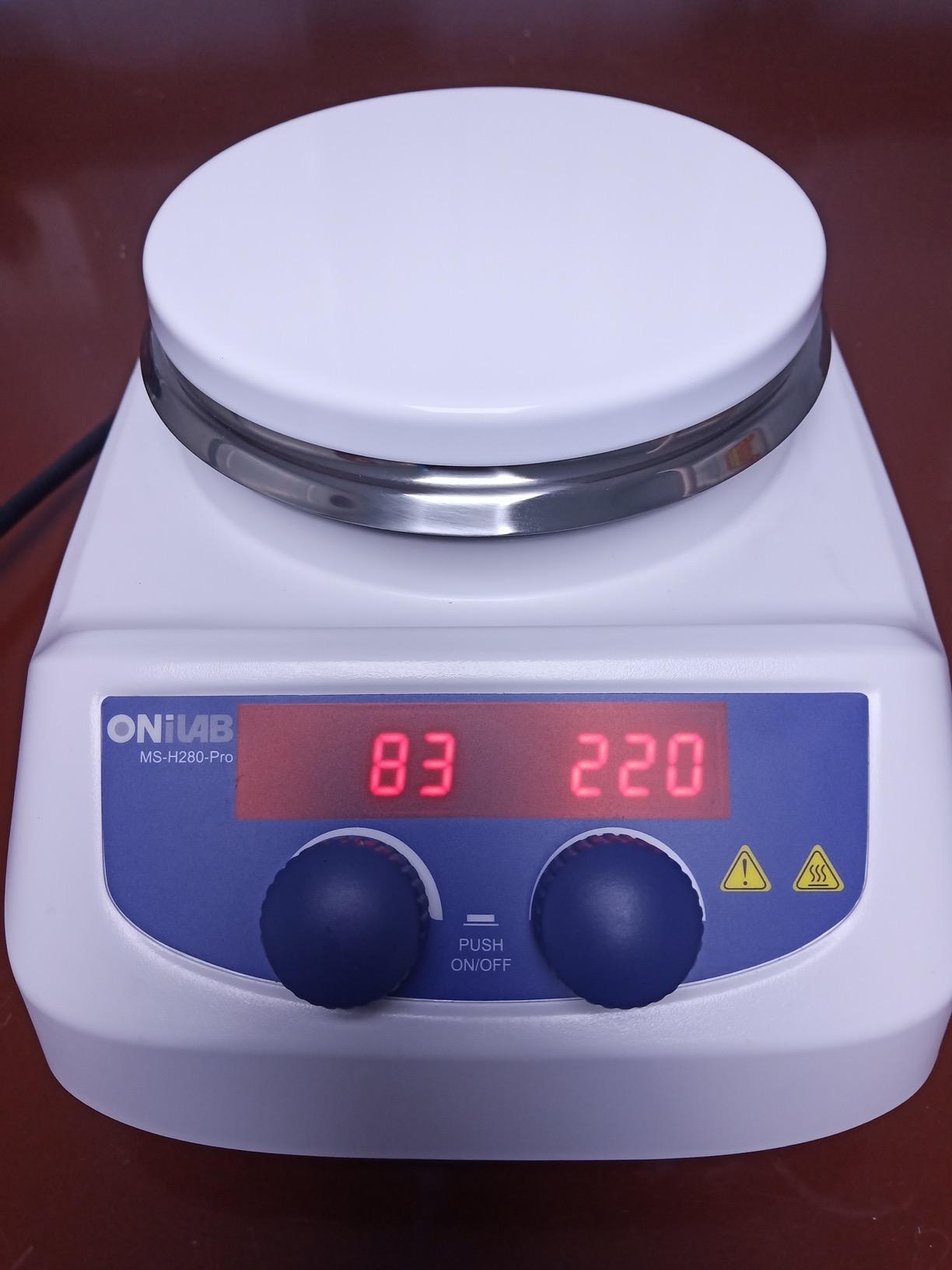 ONiLAB 5 inch LED Digital Hotplate Magnetic Stirrer Hot Plate with Ceramic Coated Lab Hotplate, 280C Stir Plate, Magnetic Mixer 3000mL Stirring Capacity, 200-1500rpm, Stirring Bar Included customer photo 2