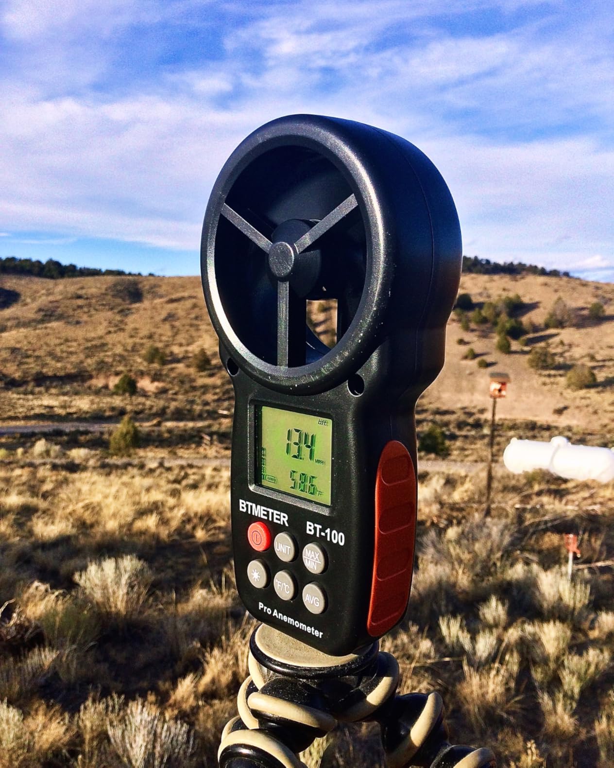 BTMETER BT-100 Handheld Anemometer, Digital Wind Speed CFM Meter Gauge Air Flow Velocity Tester for HVAC Shooting Drone, Wind Chill, 14F-113F Wind Temperature customer photo 2