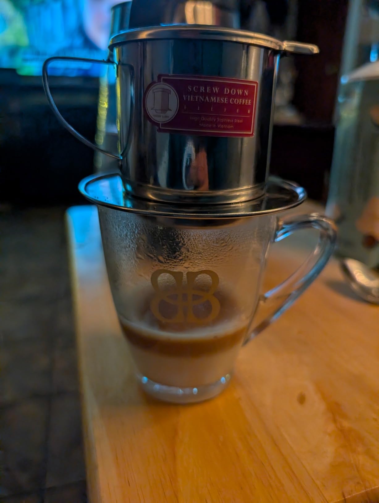 Vietnamese Coffee Filter Maker Press, Screw Down Phin, Made in Vietnam, Medium 8oz customer photo 1