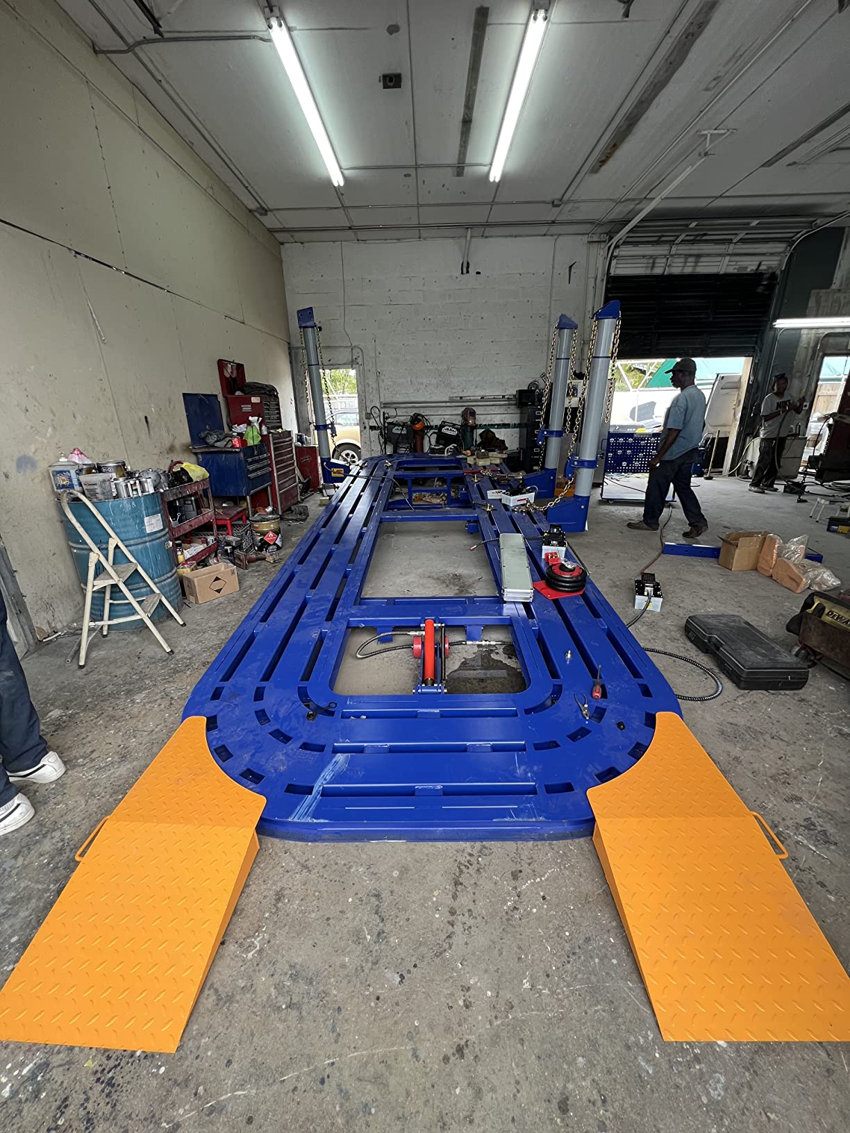 5 STAR 22 FEET Long AUTO Body Frame Machine 30 TON = 3 Towers + Clamps Tools CART Bench customer photo 2