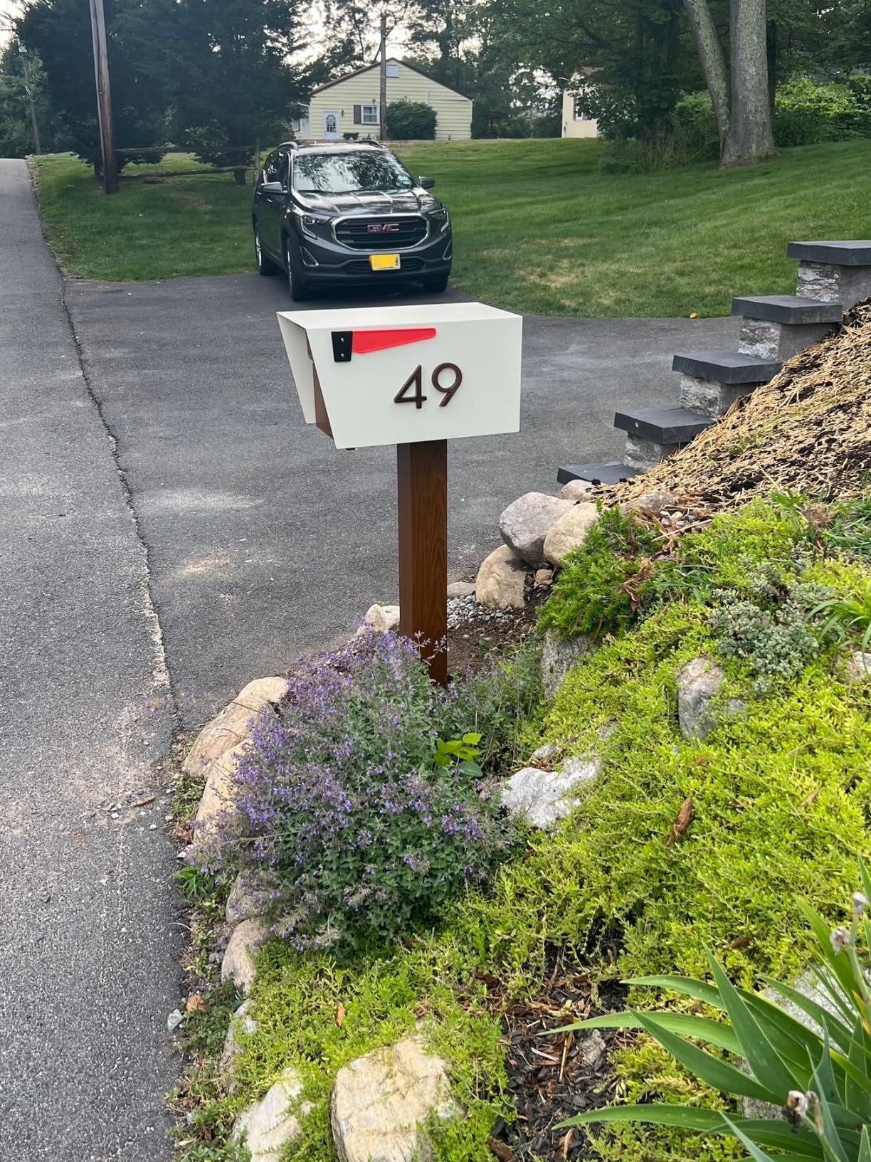 Mail Boss 7510 Mail Manager Curbside Locking Security Mailbox, Steel, Wood Grain customer photo 2