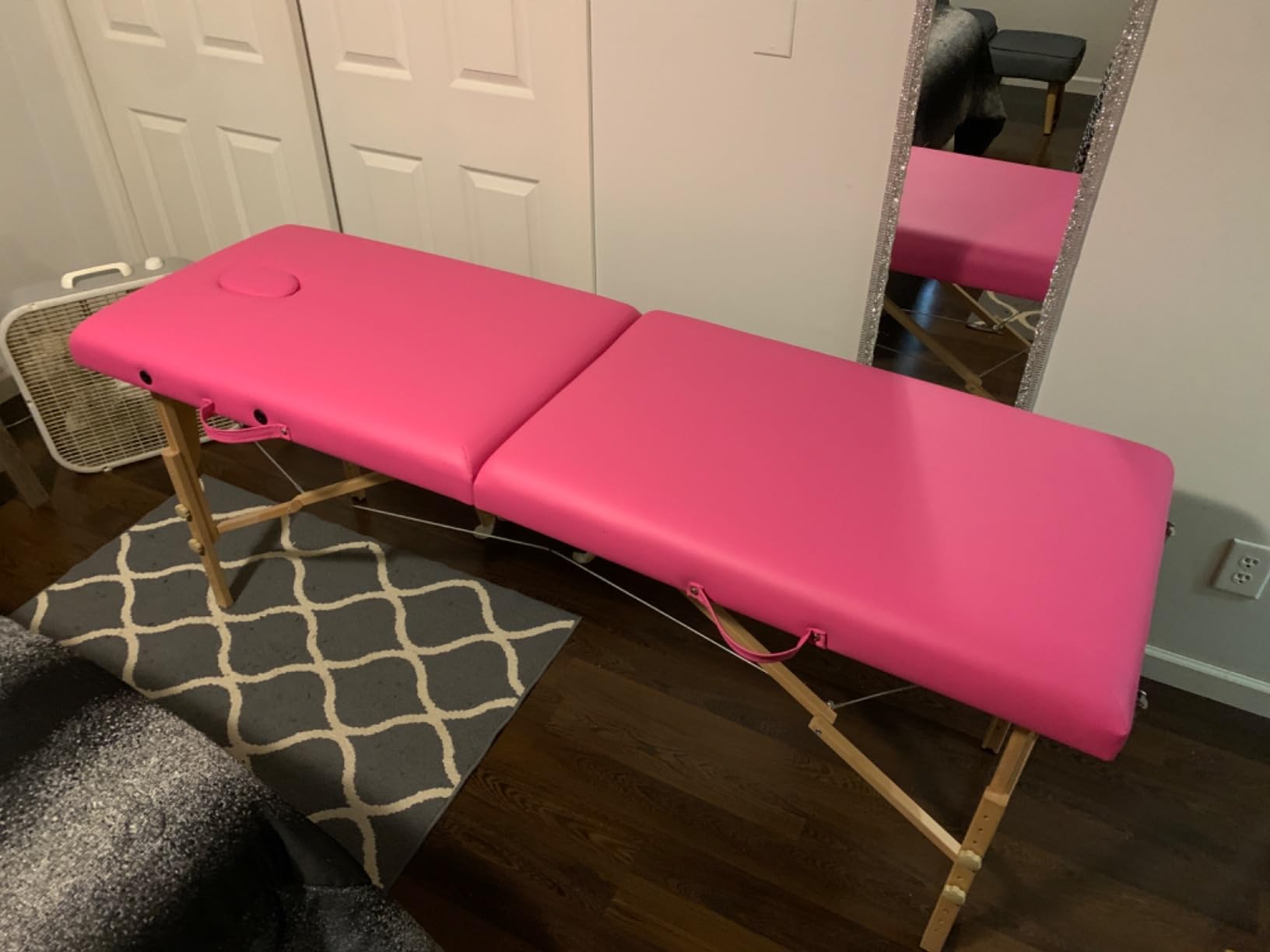 BestMassage Massage Bed Portable Massage Table 24 inch Wide Lash Bed Height Adjustable with Accessories customer photo 2