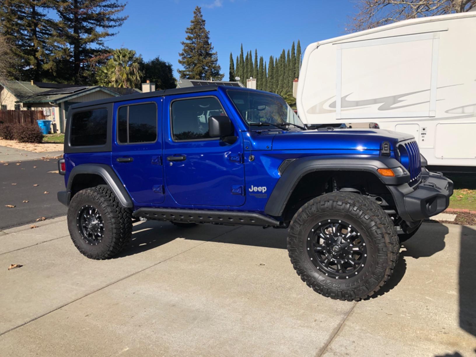 EAG Tubular Round Hole Rock Sliders Fit for 18-22 Wrangler JL 4 Door customer photo 1