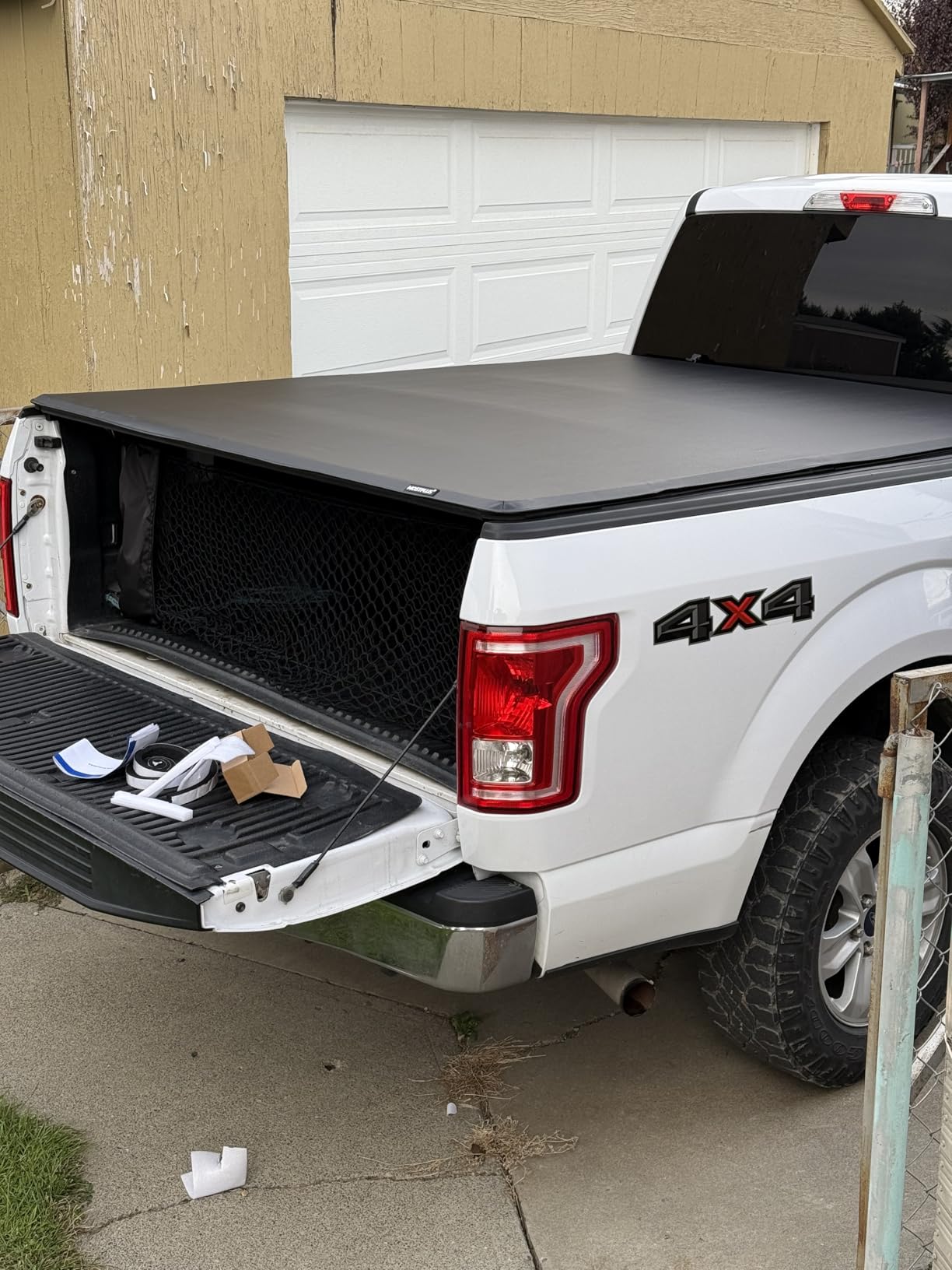 MOSTPLUS 6.5FT Quad 4-Fold Soft Folding Truck Bed Tonneau Cover Compatible for 2015-2025 2026 Ford F150 F-150 Bed Fourth Fold Styleside (78Inch) customer photo 1