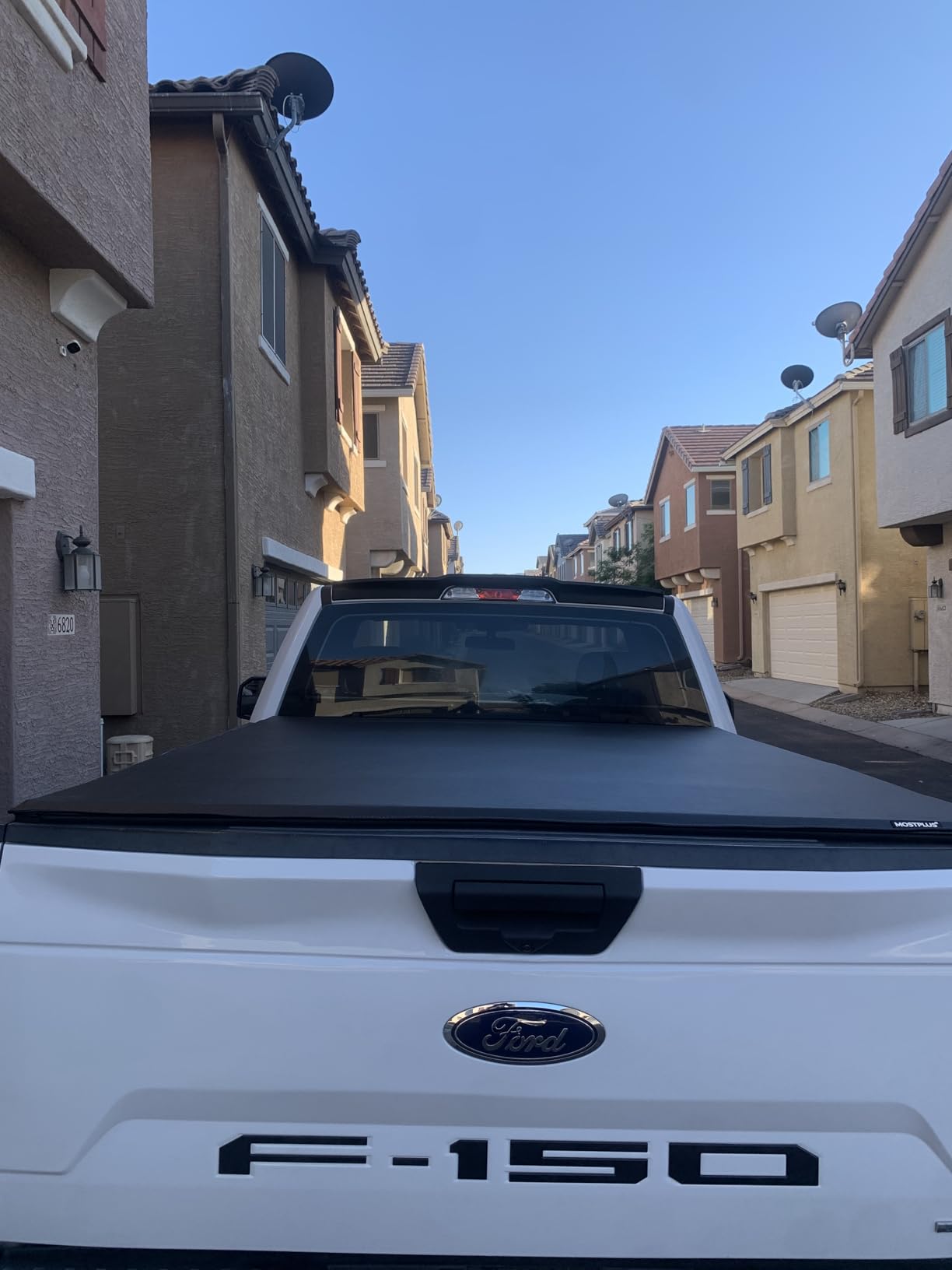 MOSTPLUS 6.5FT Quad 4-Fold Soft Folding Truck Bed Tonneau Cover Compatible for 2015-2025 2026 Ford F150 F-150 Bed Fourth Fold Styleside (78Inch) customer photo 2
