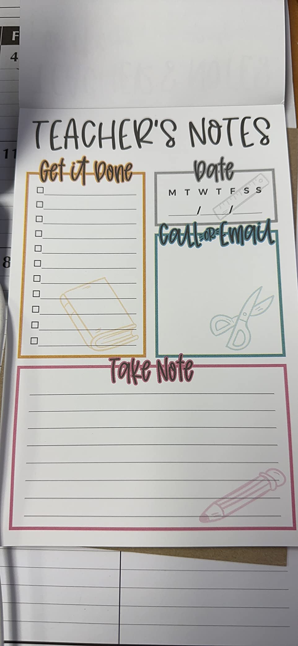 Tiny Expressions Teacher Notepad - Teacher To Do List Note Pad - Stationary Classroom Must Haves for Elementary and Middle School - Teacher Appreciation Gifts for Women customer photo 1