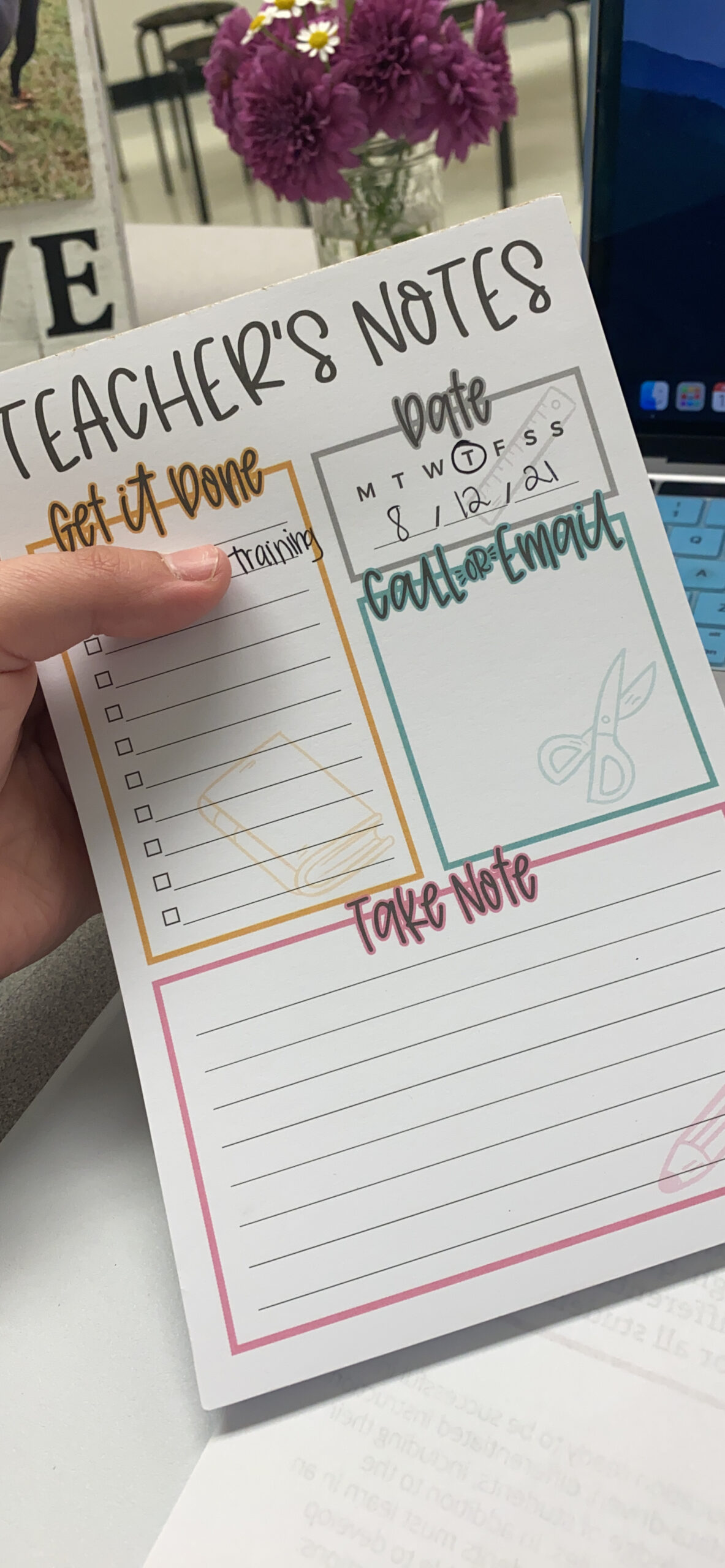 Tiny Expressions Teacher Notepad - Teacher To Do List Note Pad - Stationary Classroom Must Haves for Elementary and Middle School - Teacher Appreciation Gifts for Women customer photo 2