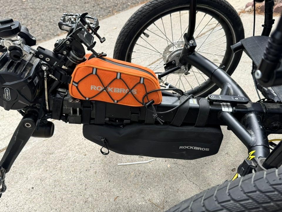 ROCKBROS Bike Frame Bag Waterproof Bike Triangle Bag Bicycle Under Top Tube Bag Corner Pouch Storage Bag Approx. 3 Litres for Cycling Accessories customer photo 1