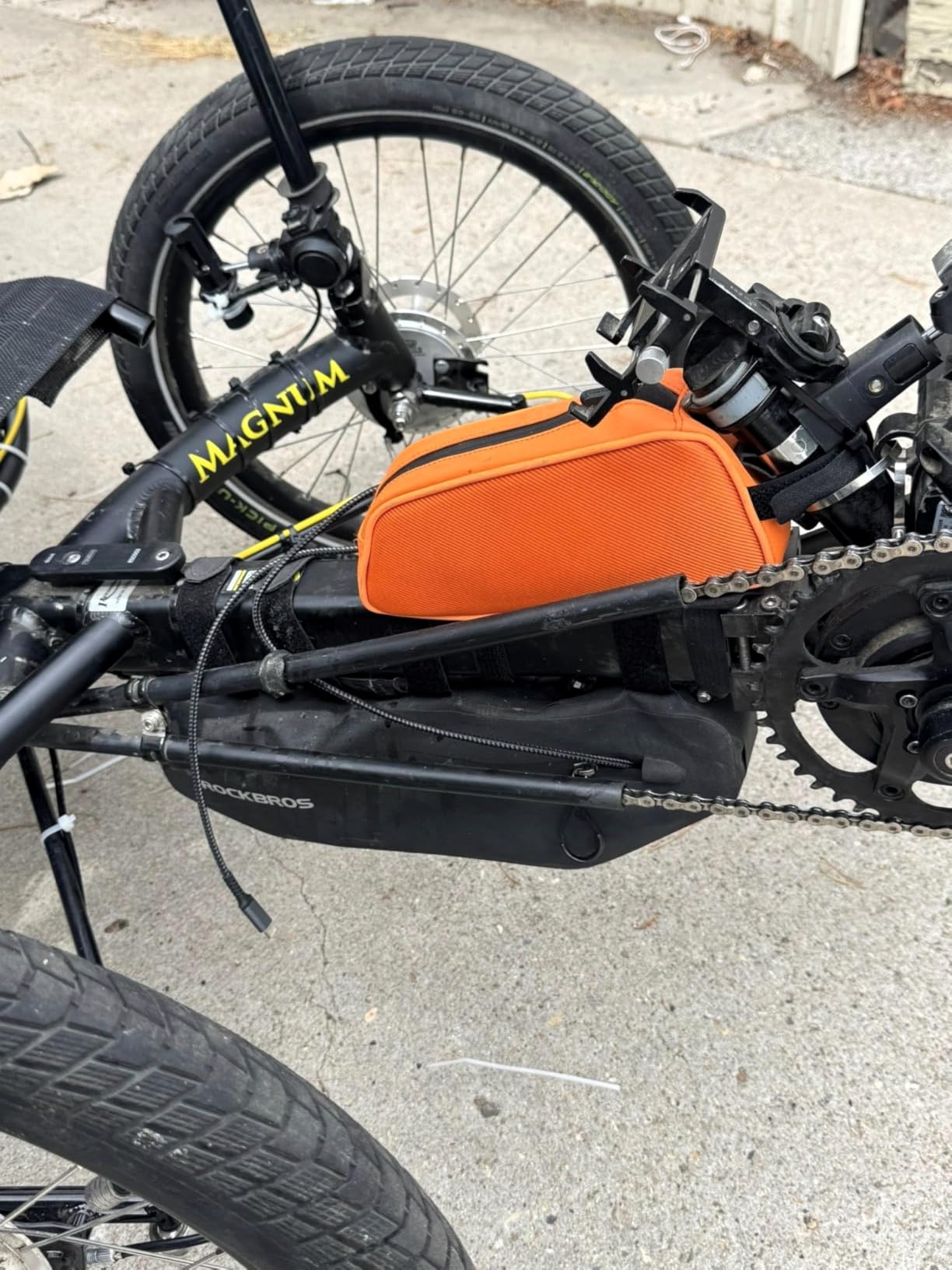 ROCKBROS Bike Frame Bag Waterproof Bike Triangle Bag Bicycle Under Top Tube Bag Corner Pouch Storage Bag Approx. 3 Litres for Cycling Accessories customer photo 2