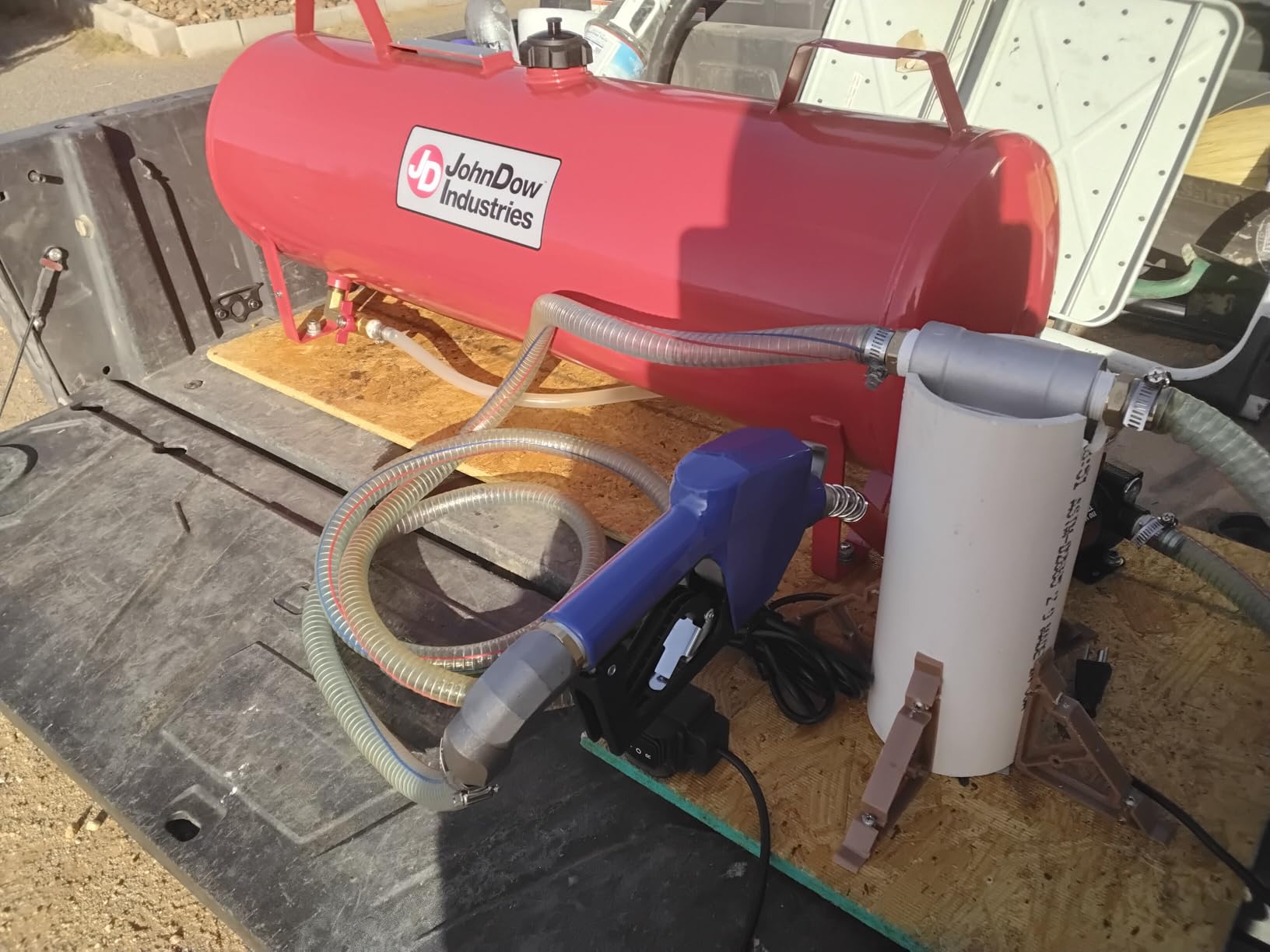 JohnDow Industries JDI-FST15 15 Gallon Fuel Station - Durable and Convenient Fuel Storage and Dispensing Solution, Red customer photo 2