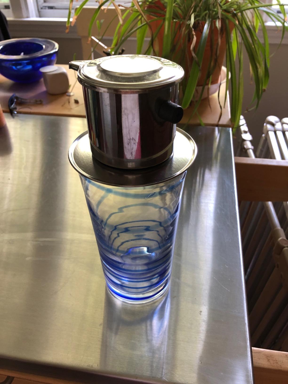 Vietnamese Coffee Maker Filter Set, French Press Style Pour-Over Coffee Dripper, 8oz Medium customer photo 1